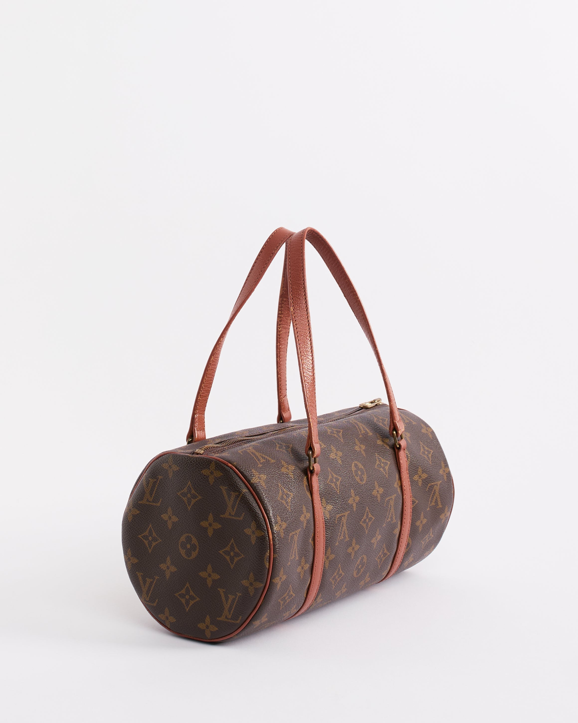 LOUIS VUITTON 1990’S PAPILLON 30 BARREL SHOULDER BAG DUO