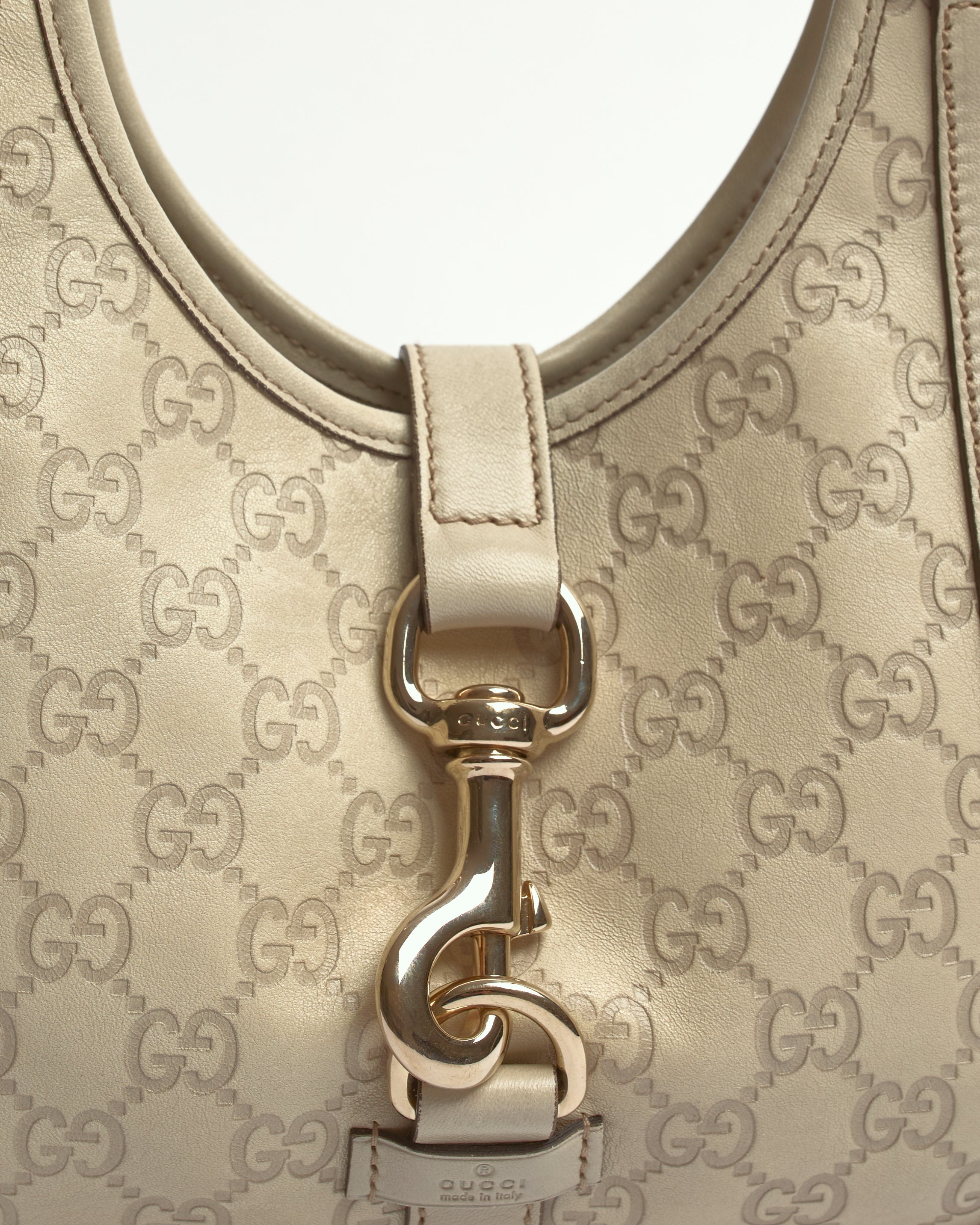 GUCCI GUCCISSIMA JACKIE JOY BARDOT LEATHER SHOULDER BAG