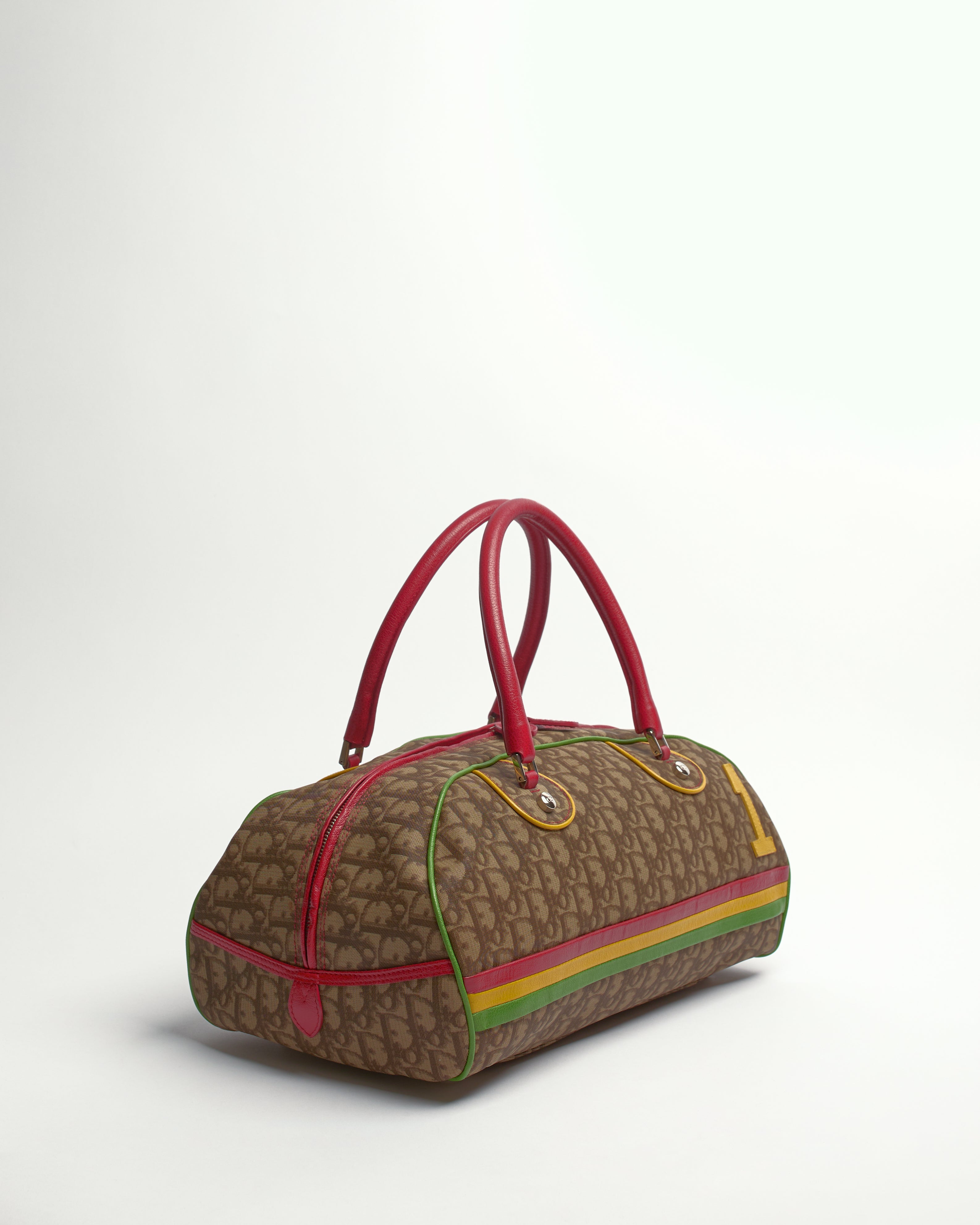 CHRISTAIN DIOR 2004 RASTA OBLIQUE BOWLER BAG