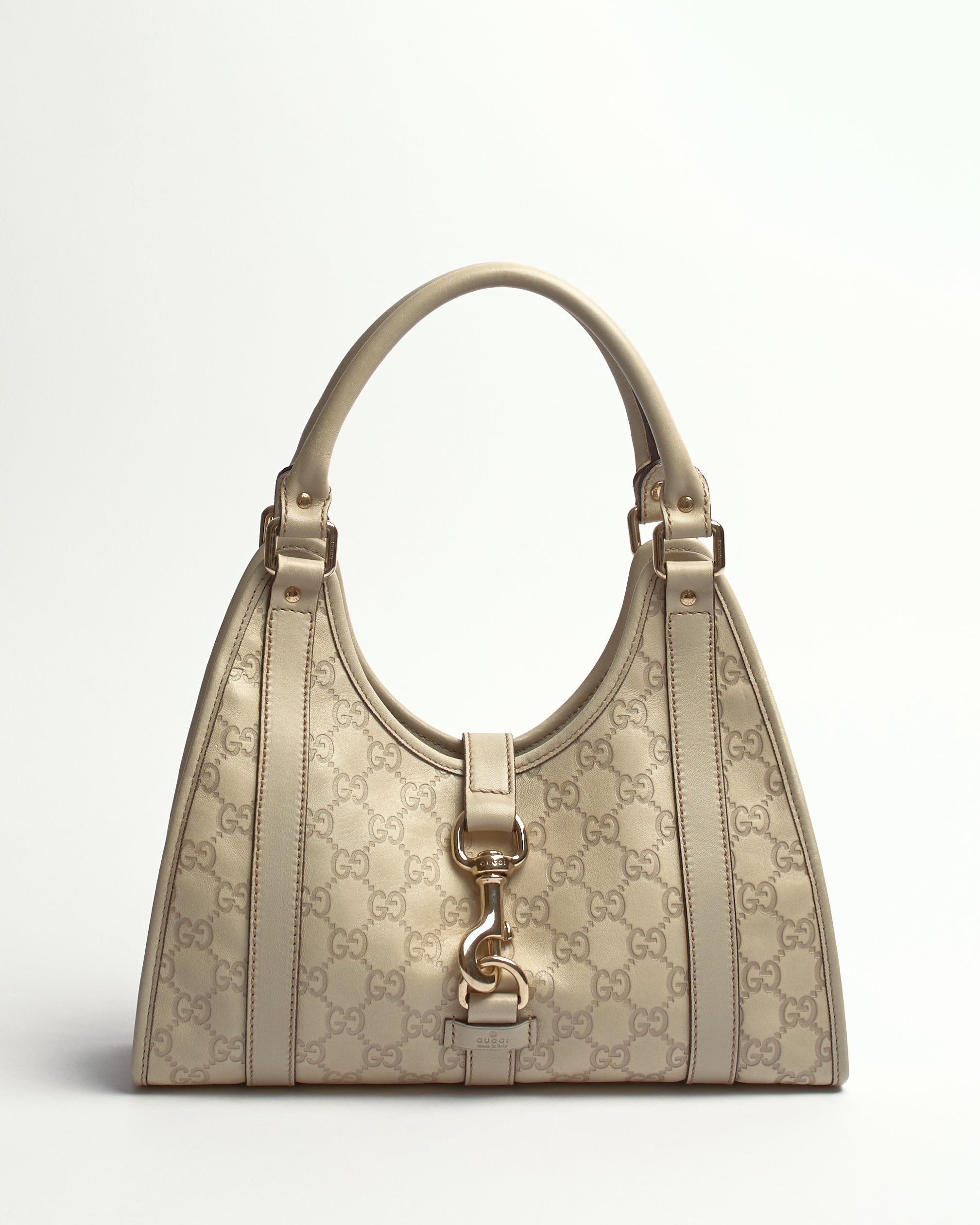 GUCCI GUCCISSIMA JACKIE JOY BARDOT LEATHER SHOULDER BAG