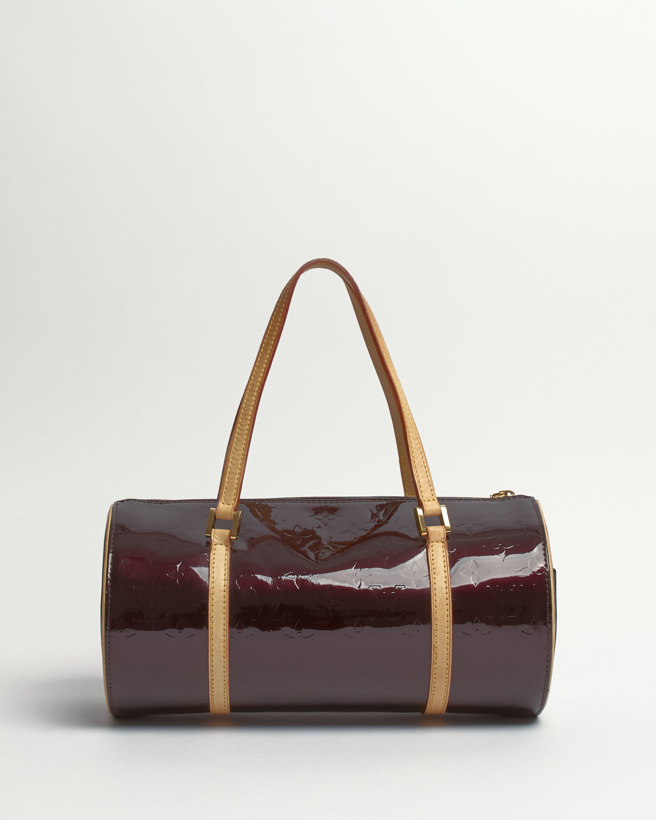 LOUIS VUITTON VERNIS AMARANTE PAPILLON 30 BARREL BAG