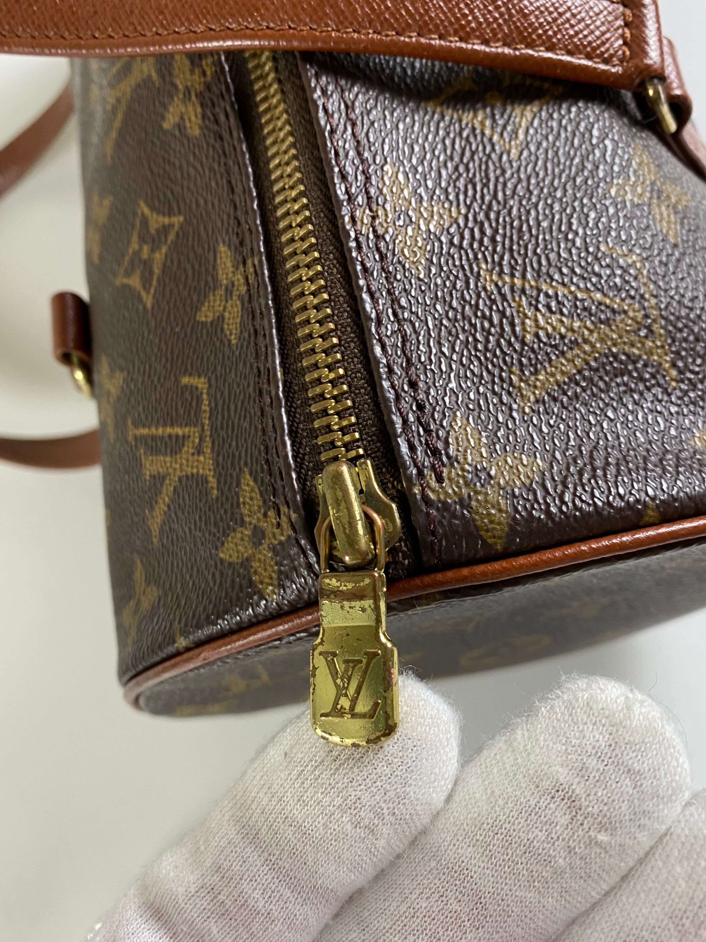 LOUIS VUITTON 2002 PAPILLON MONOGRAM LEATHER TRAVEL BAG
