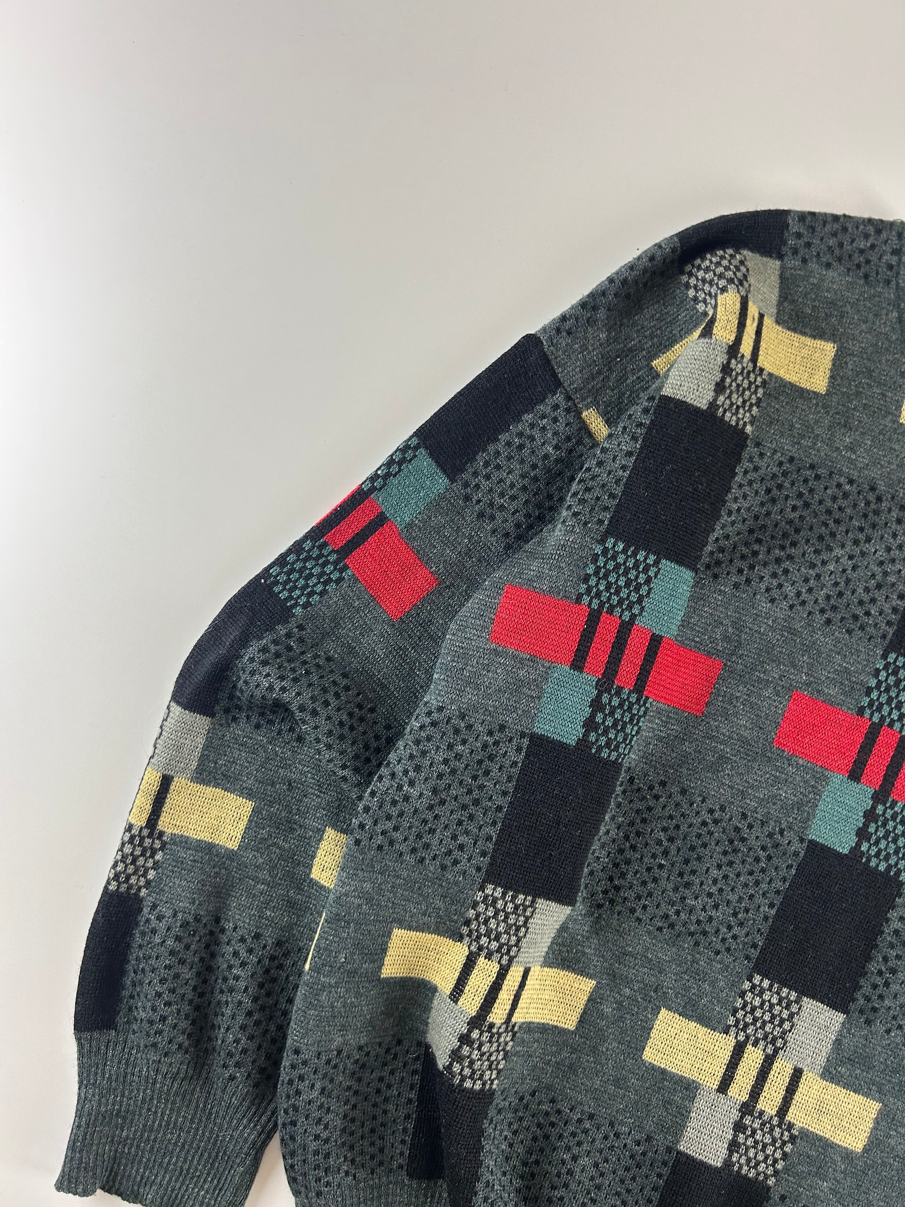 GIORGIO ARMANI 1980'S PRINTED KNITTED SWEATER [M]