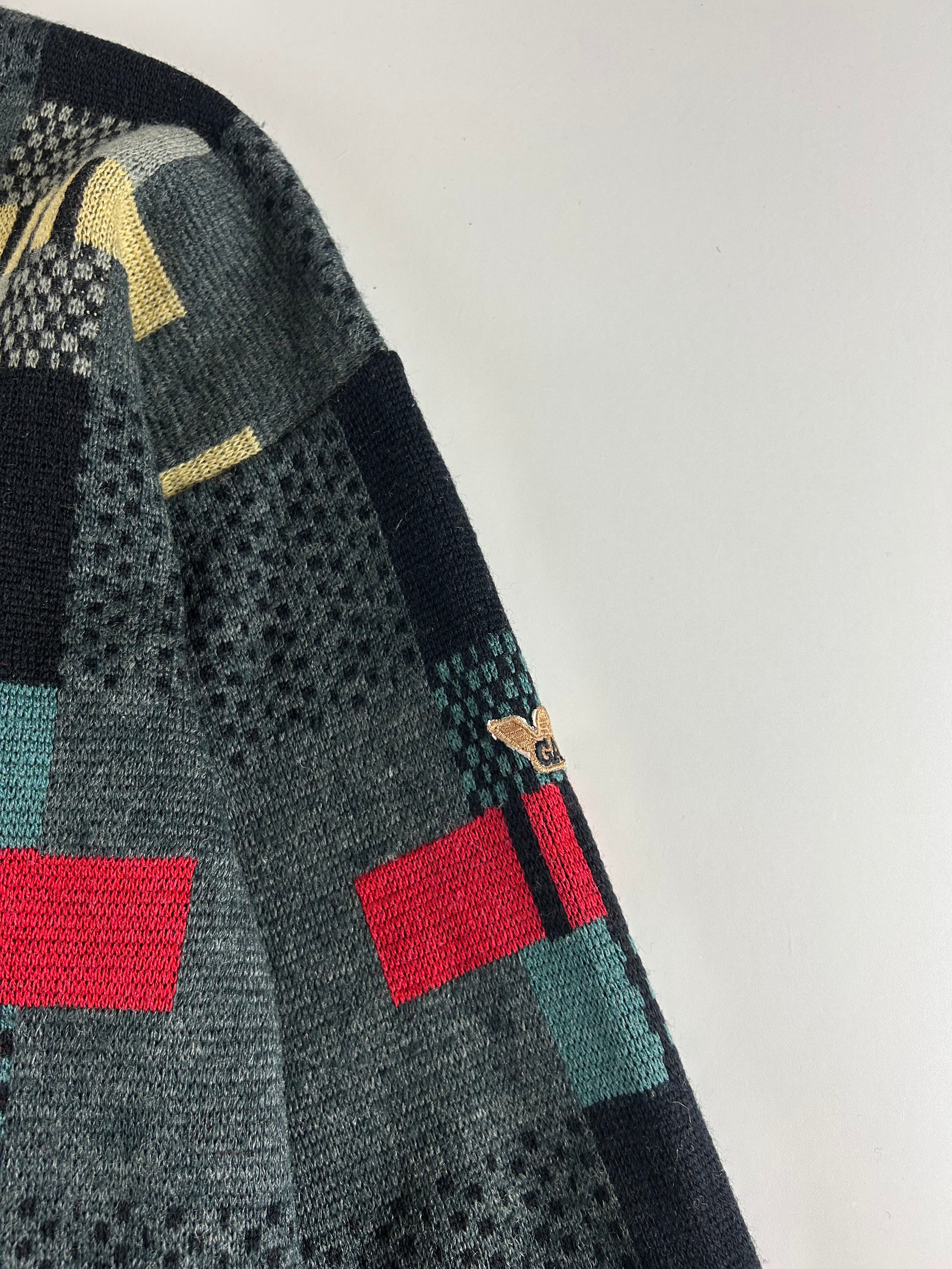 GIORGIO ARMANI 1980'S PRINTED KNITTED SWEATER [M]