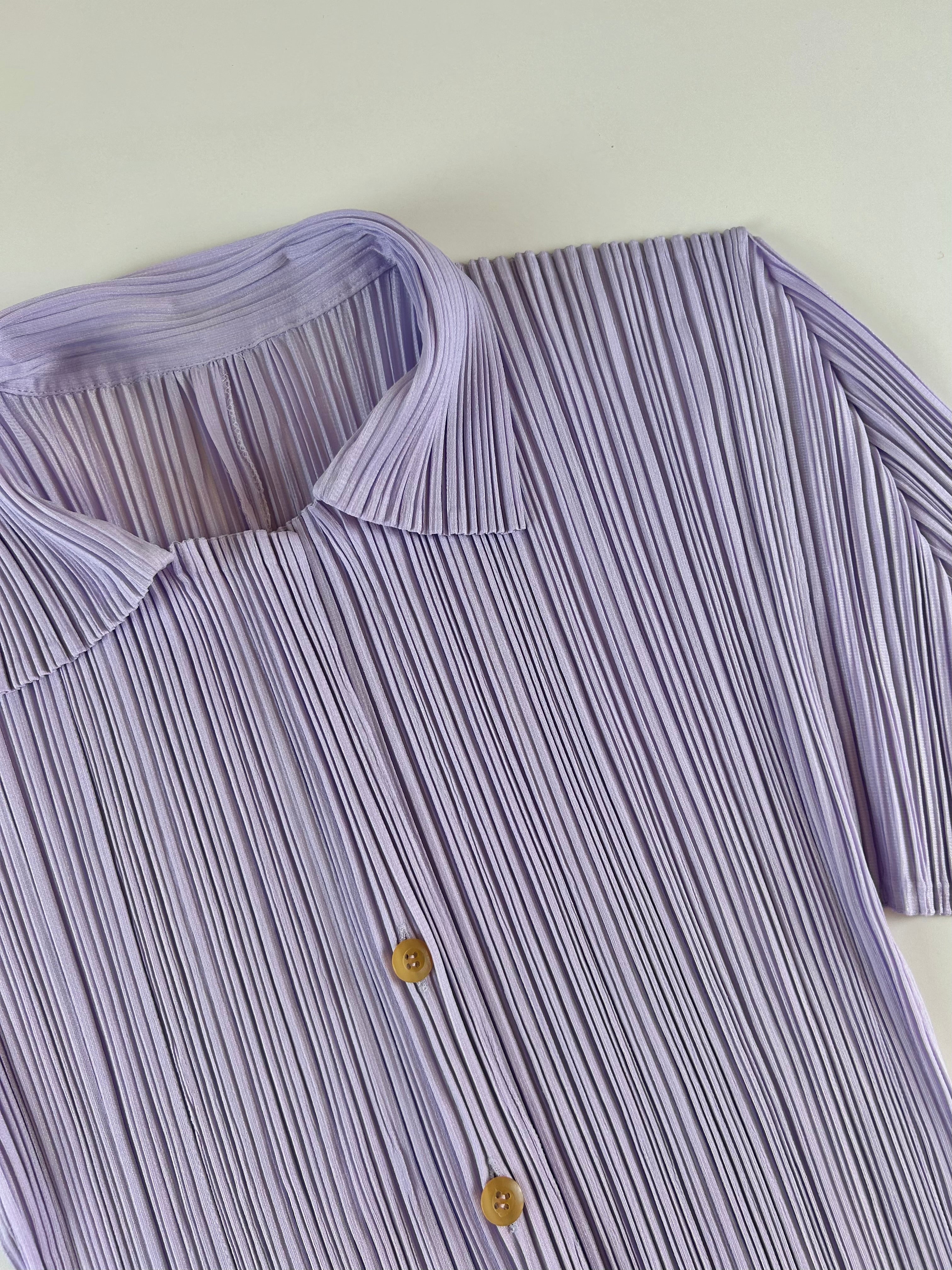 PLEATS PLEASE BY ISSEY MIYAKE LILAC SHORT SLEEVE TOP [M]