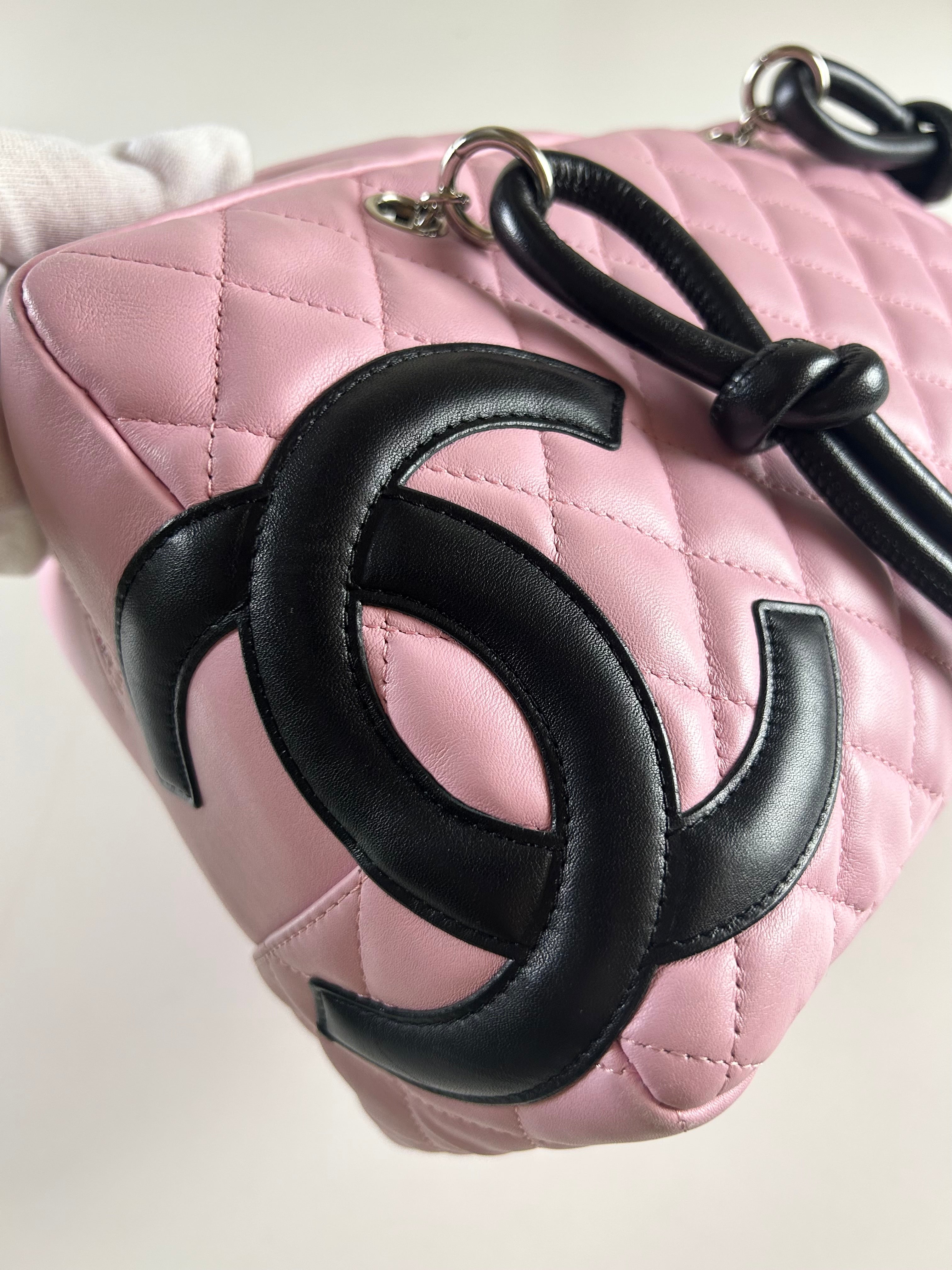 CHANEL 2004 CAMBON LIGNE BOWLER QUILTED LEATHER SHOULDER BAG