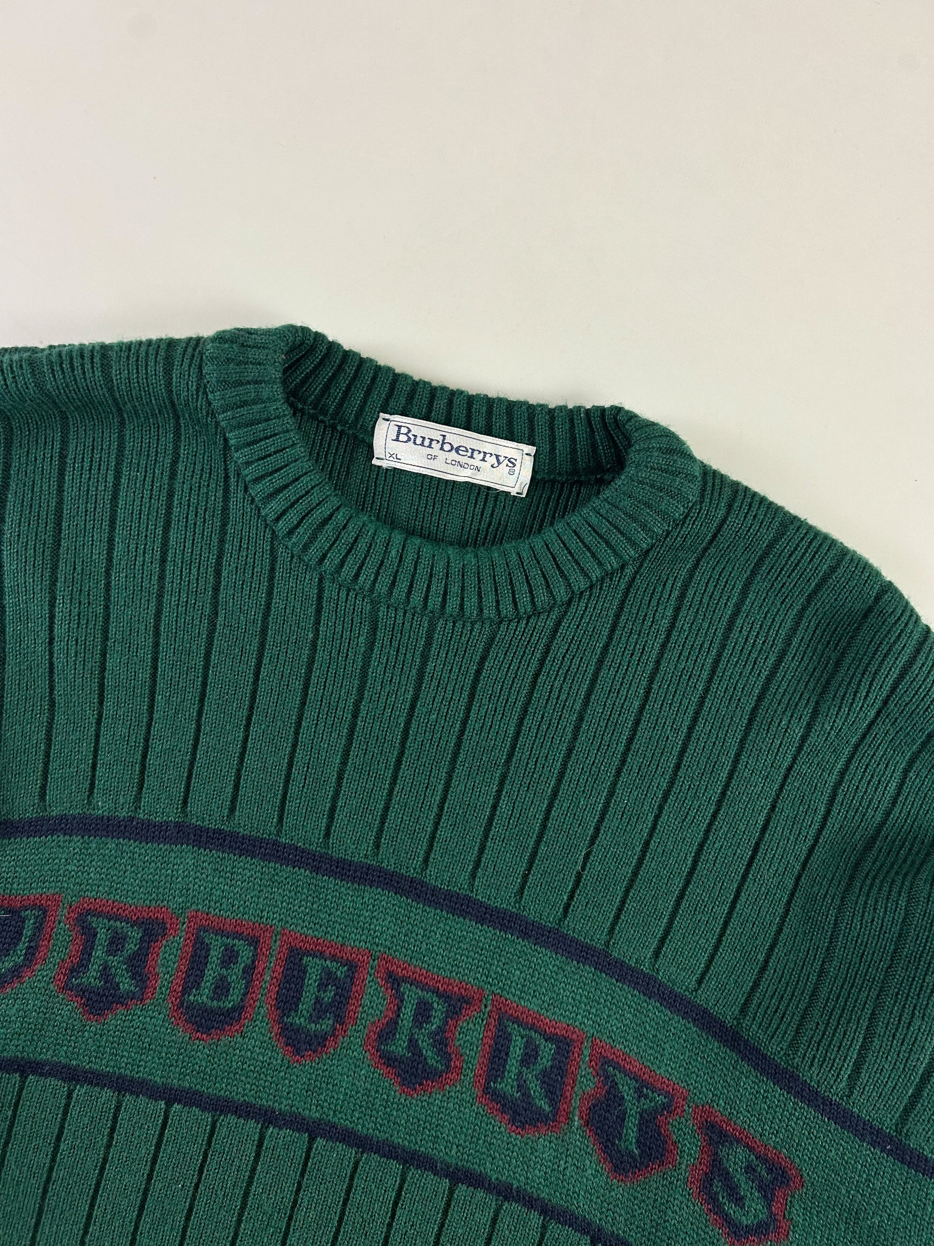 BURBERRY'S LONDON FRONT SPELL OUT KNITTED JUMPER [XL]