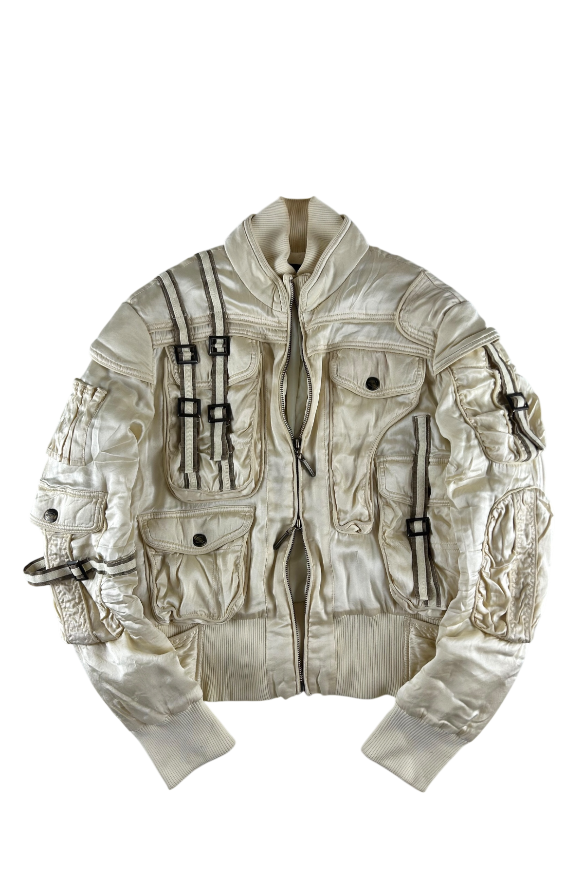 CAVALLI 2000'S PARACHUTE MULTIPOCKET BOMBER JACKET [M]