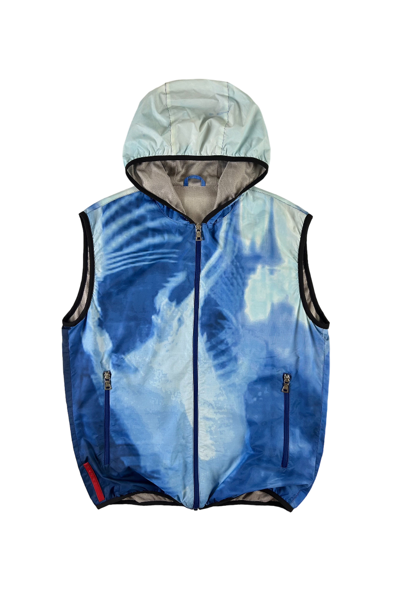 PRADA SPORT SS00 CLOUD NYLON HOODED VEST [M]