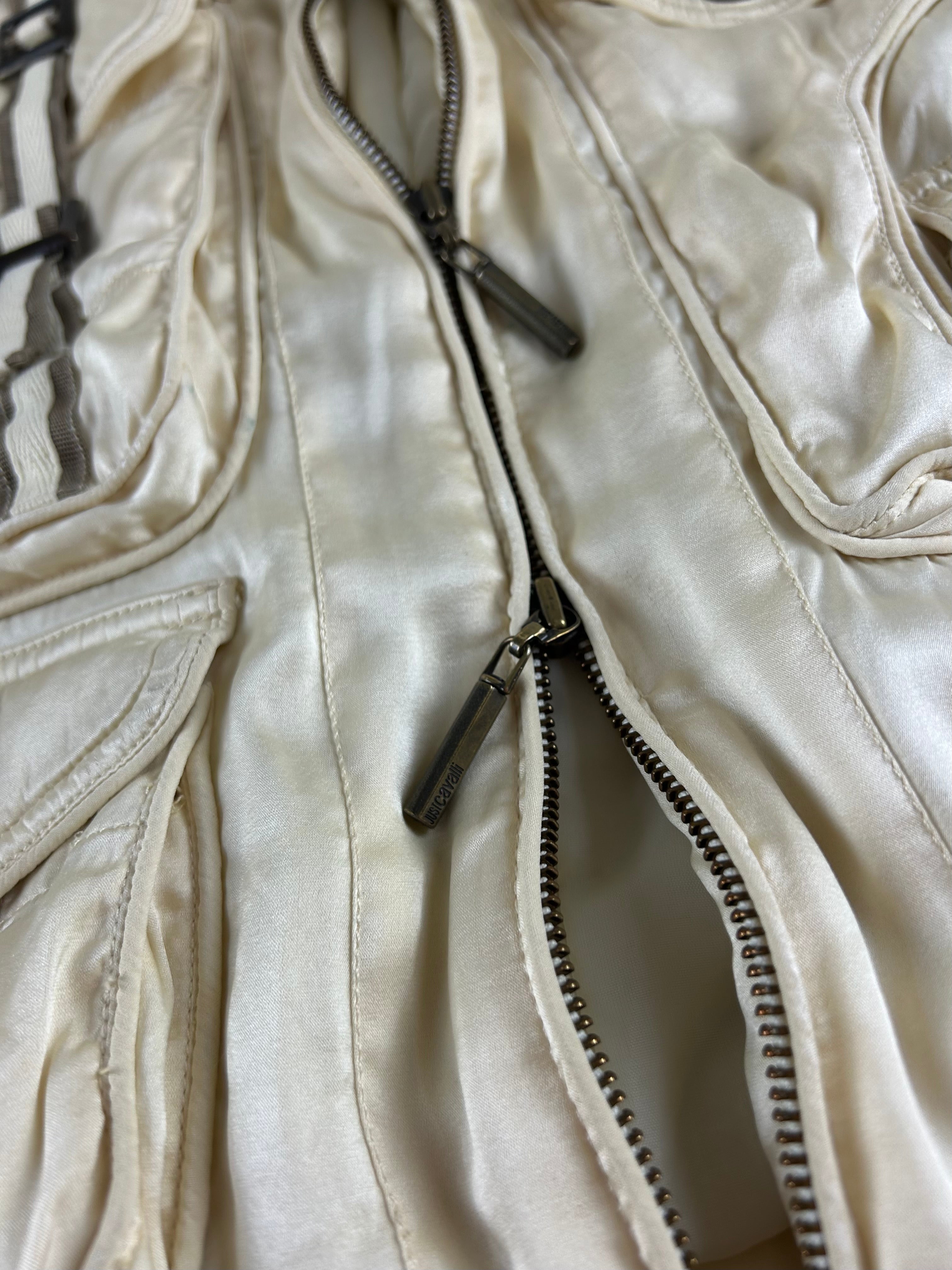 CAVALLI 2000'S PARACHUTE MULTIPOCKET BOMBER JACKET [M]