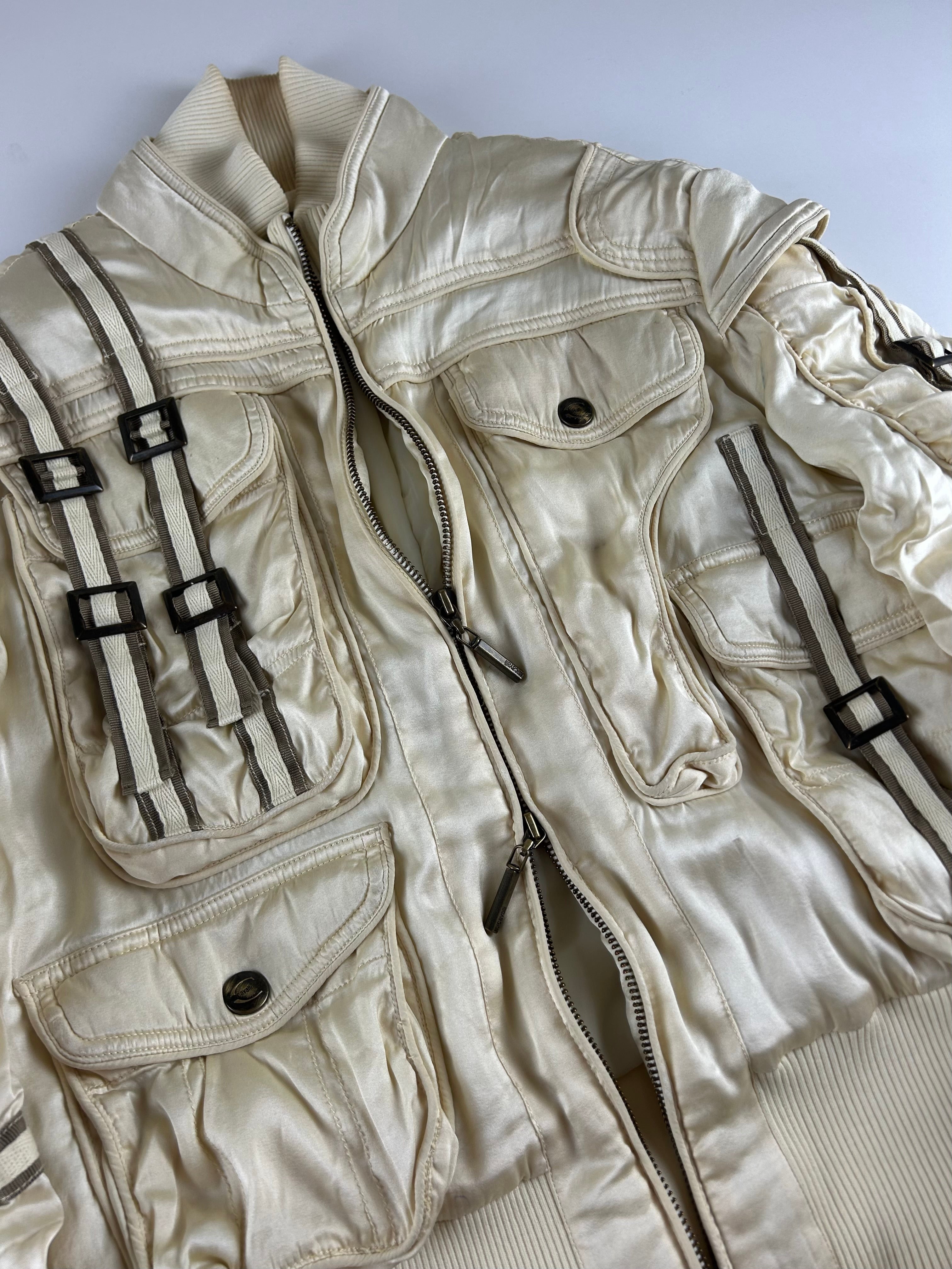 CAVALLI 2000'S PARACHUTE MULTIPOCKET BOMBER JACKET [M]