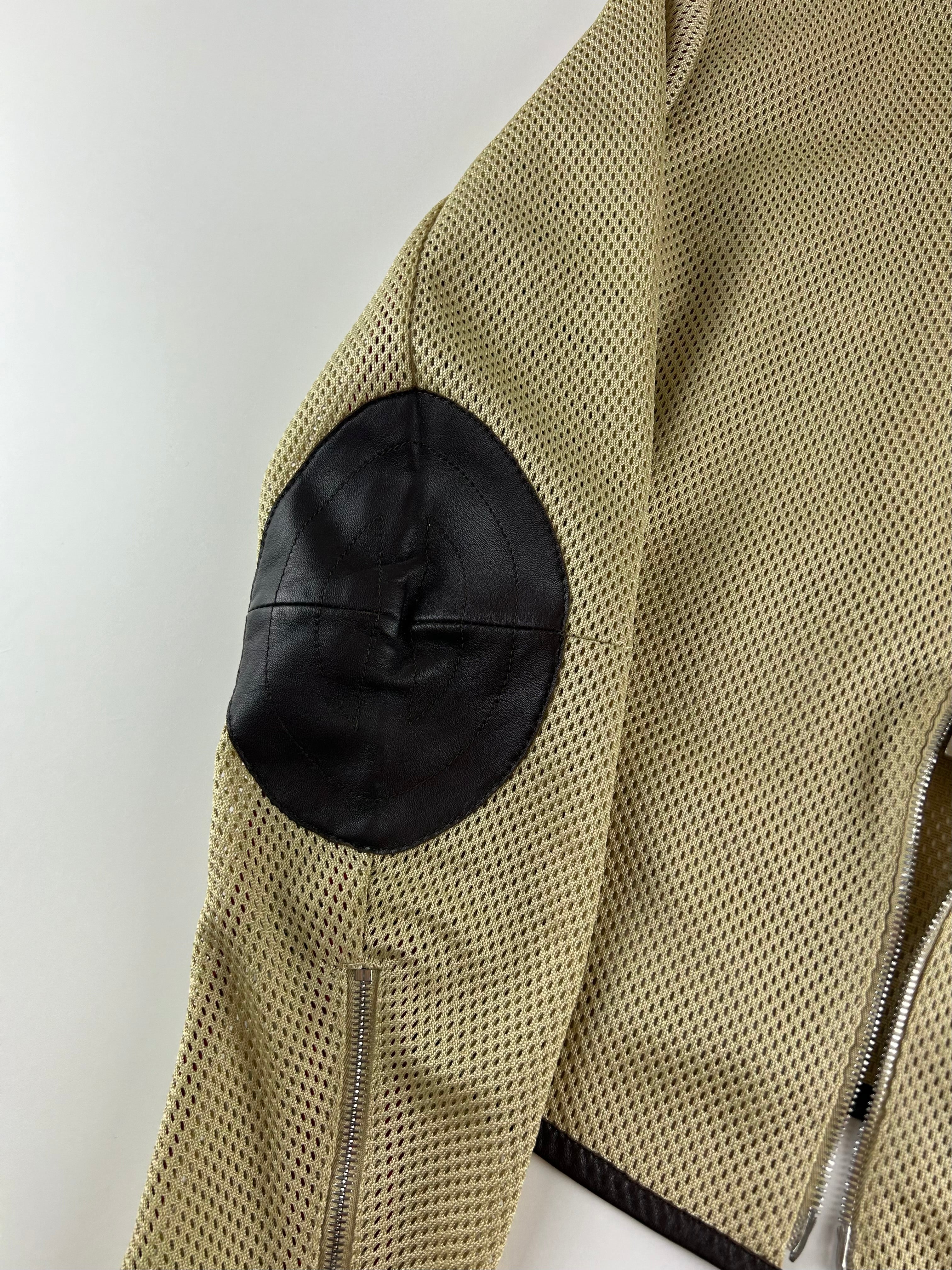 PRADA SPORT 2000'S PERFORATED BIKER JACKET [S]
