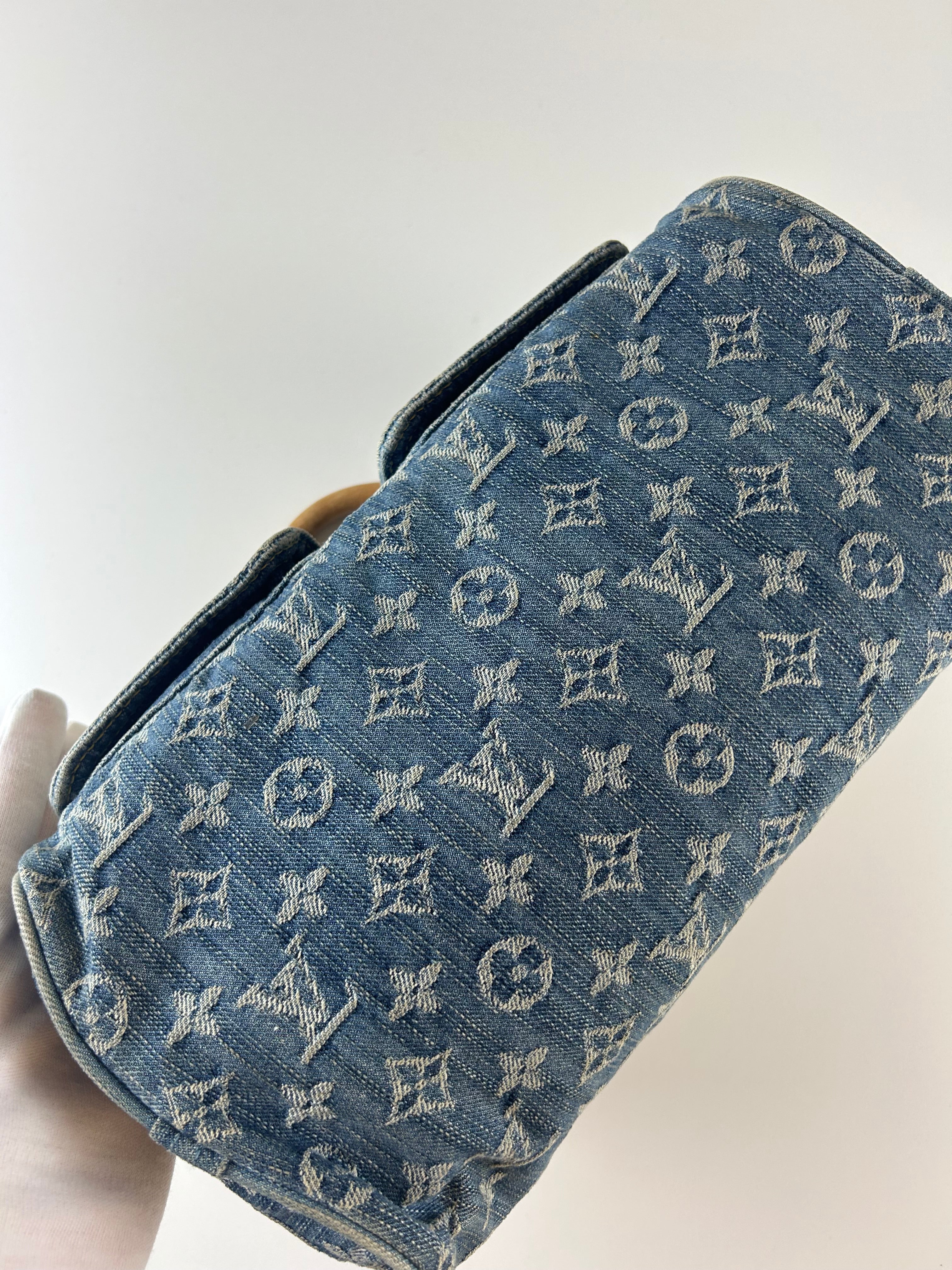 LOUIS VUITTON 2006 DENIM NEO SPEEDY 30  MONOGRAM SHOULDER BAG
