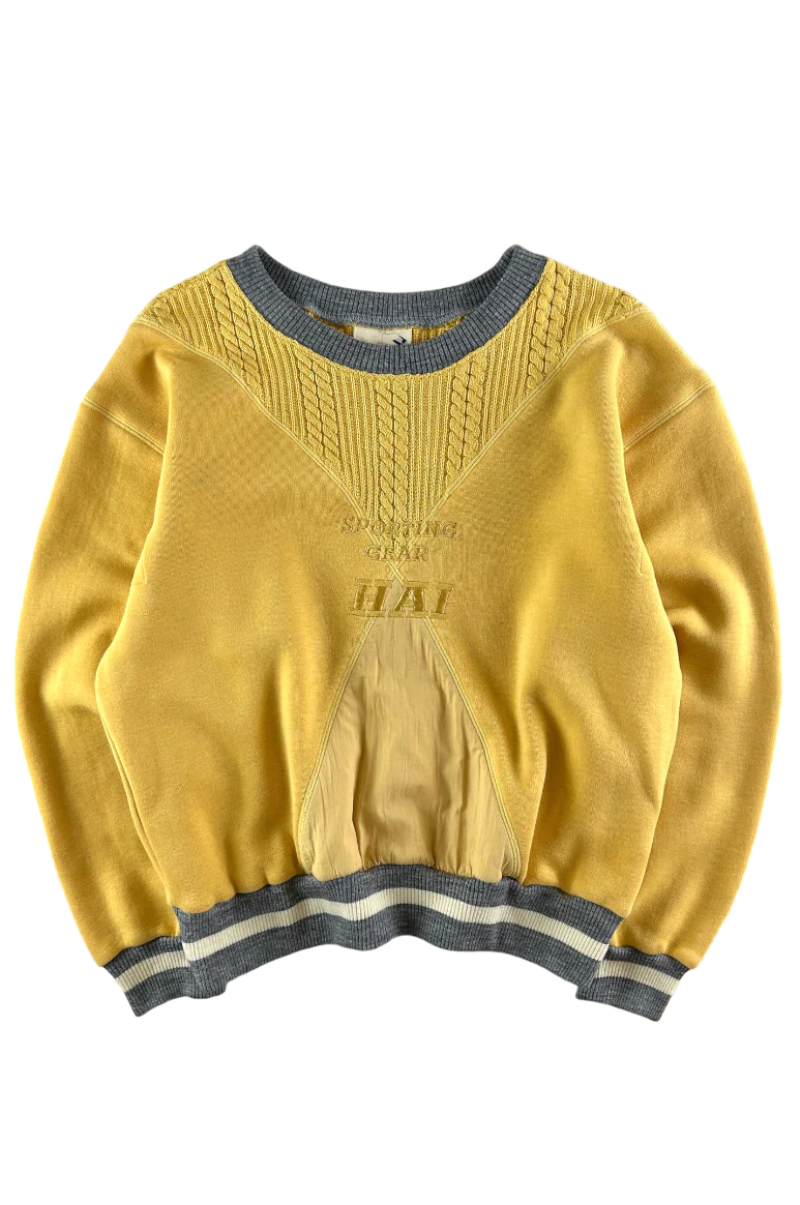 HAI SPORTING GEAR BY ISSEY MIYAKE CABLE KNITTED SWEATSHIRT