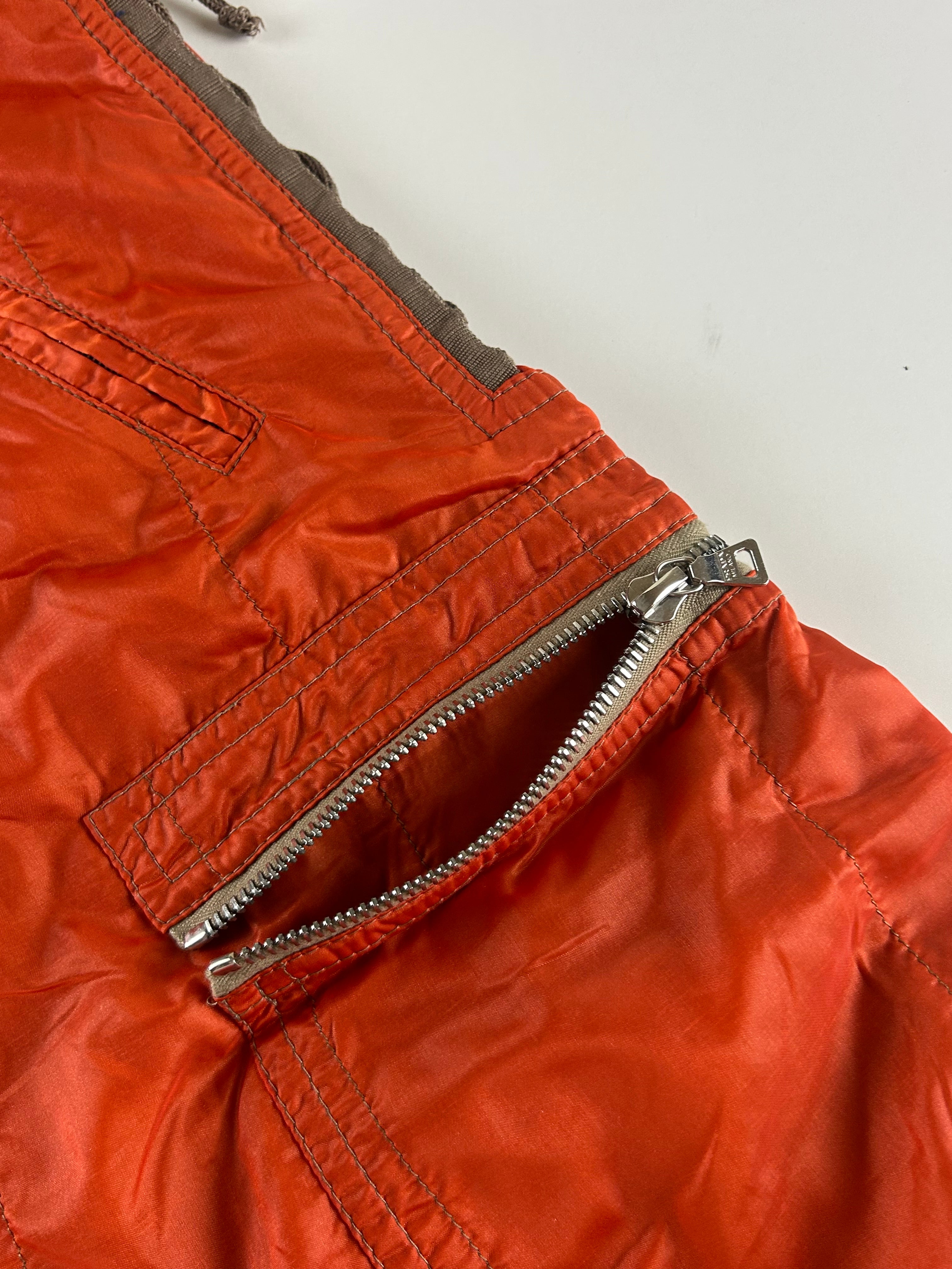 PRADA SPORT SS2000 NYLON MULTIZIP MIDID SKIRT [M]