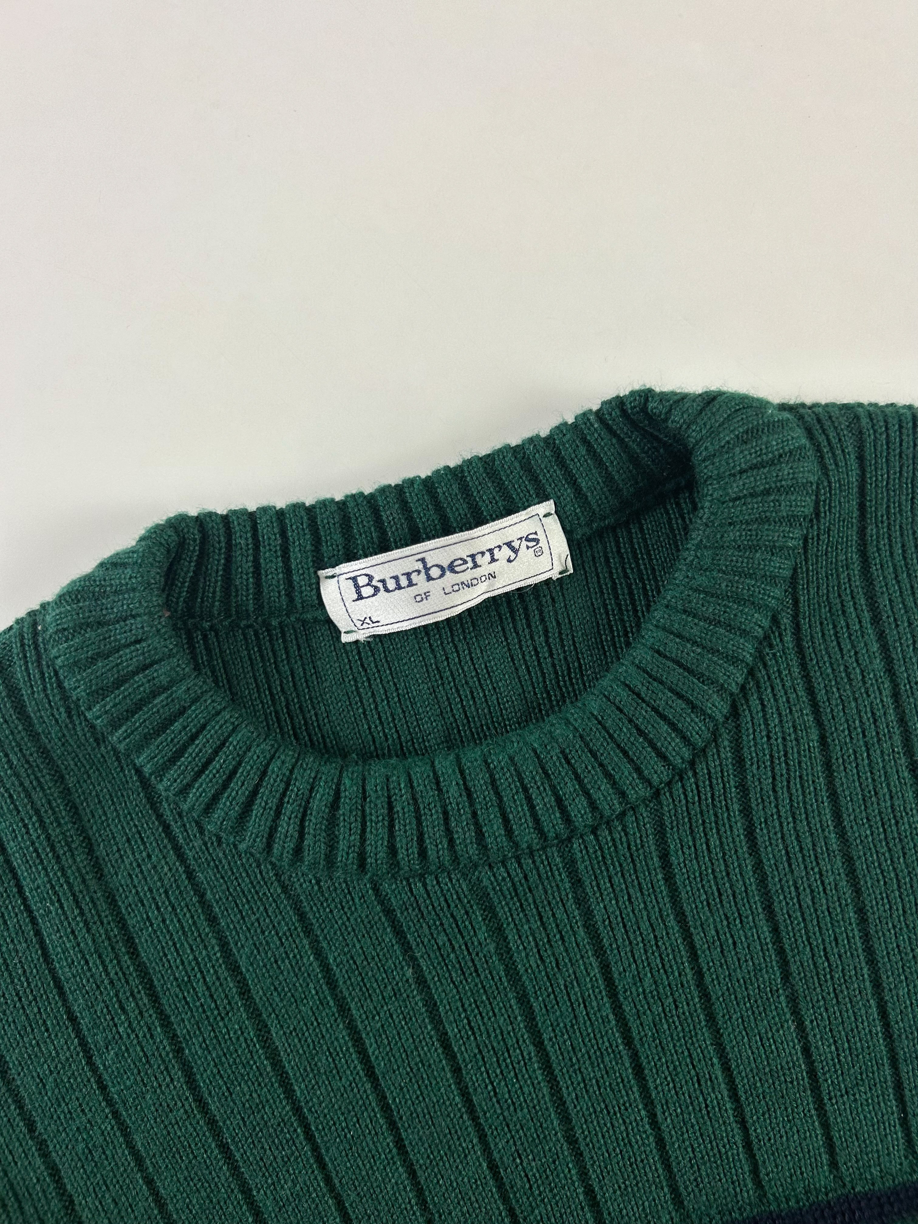 BURBERRY'S LONDON FRONT SPELL OUT KNITTED JUMPER [XL]