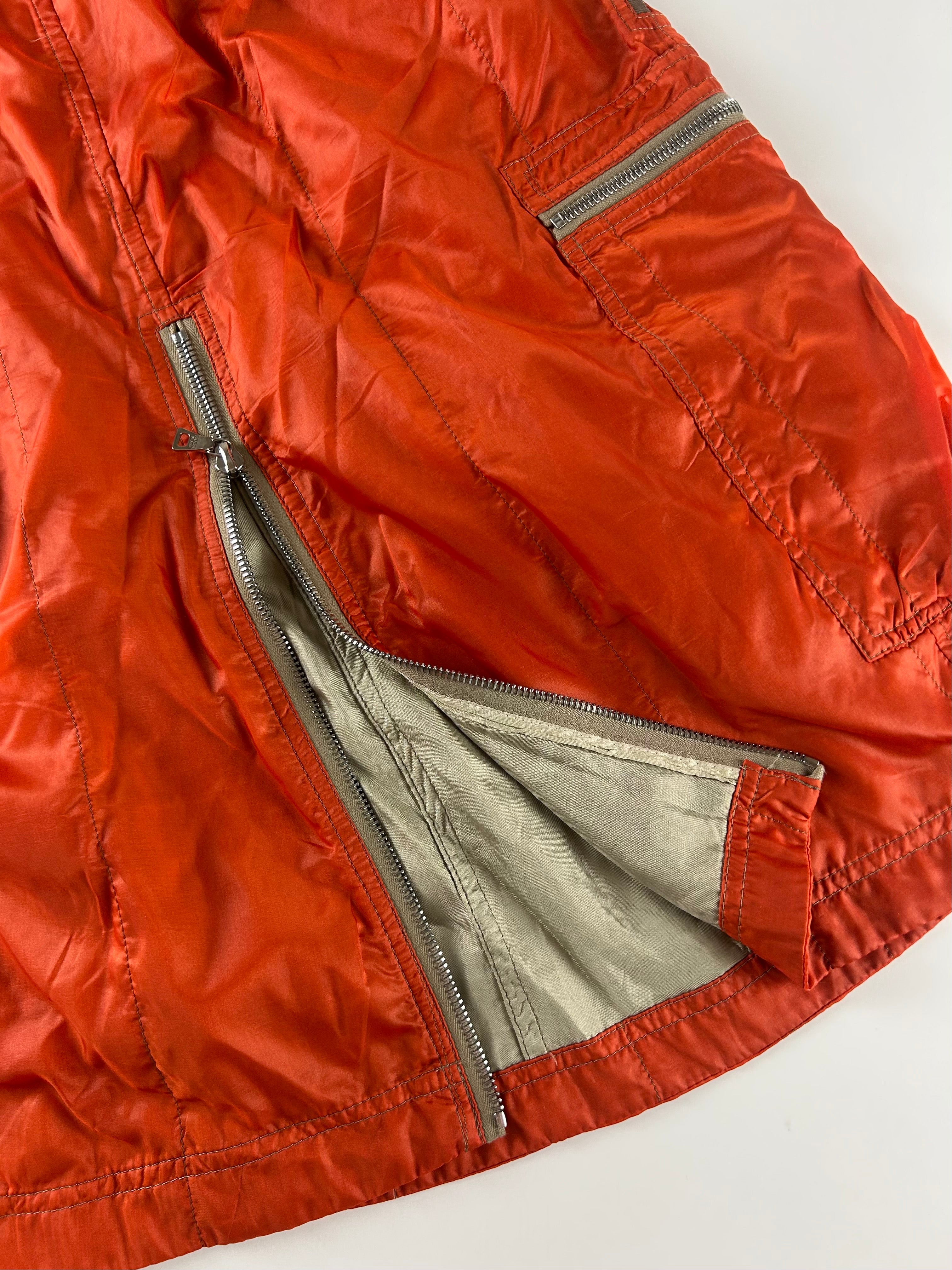 PRADA SPORT SS2000 NYLON MULTIZIP MIDID SKIRT [M]