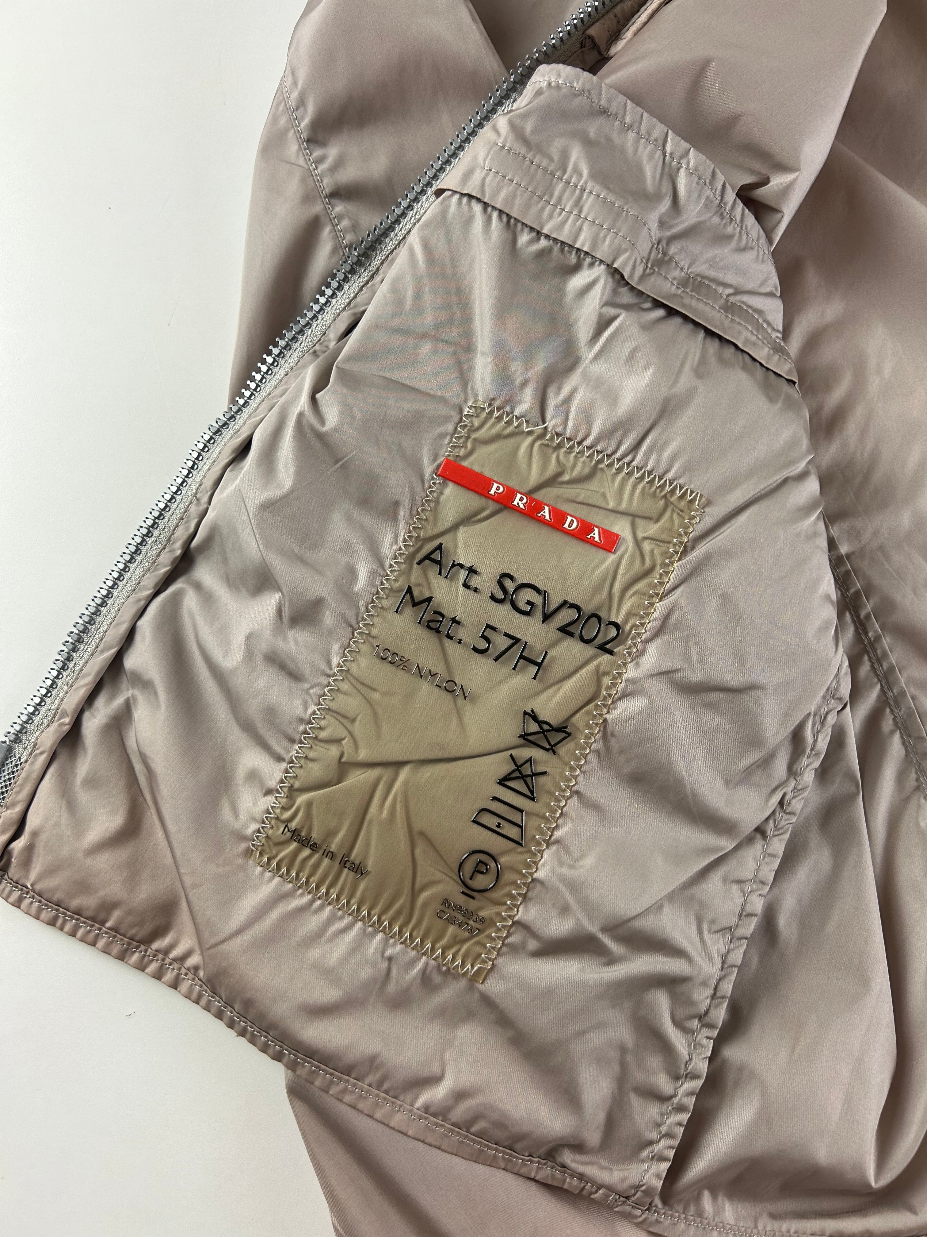 PRADA SPORT S/S 2000 PADDED NYLON MOTO JACKET [M]