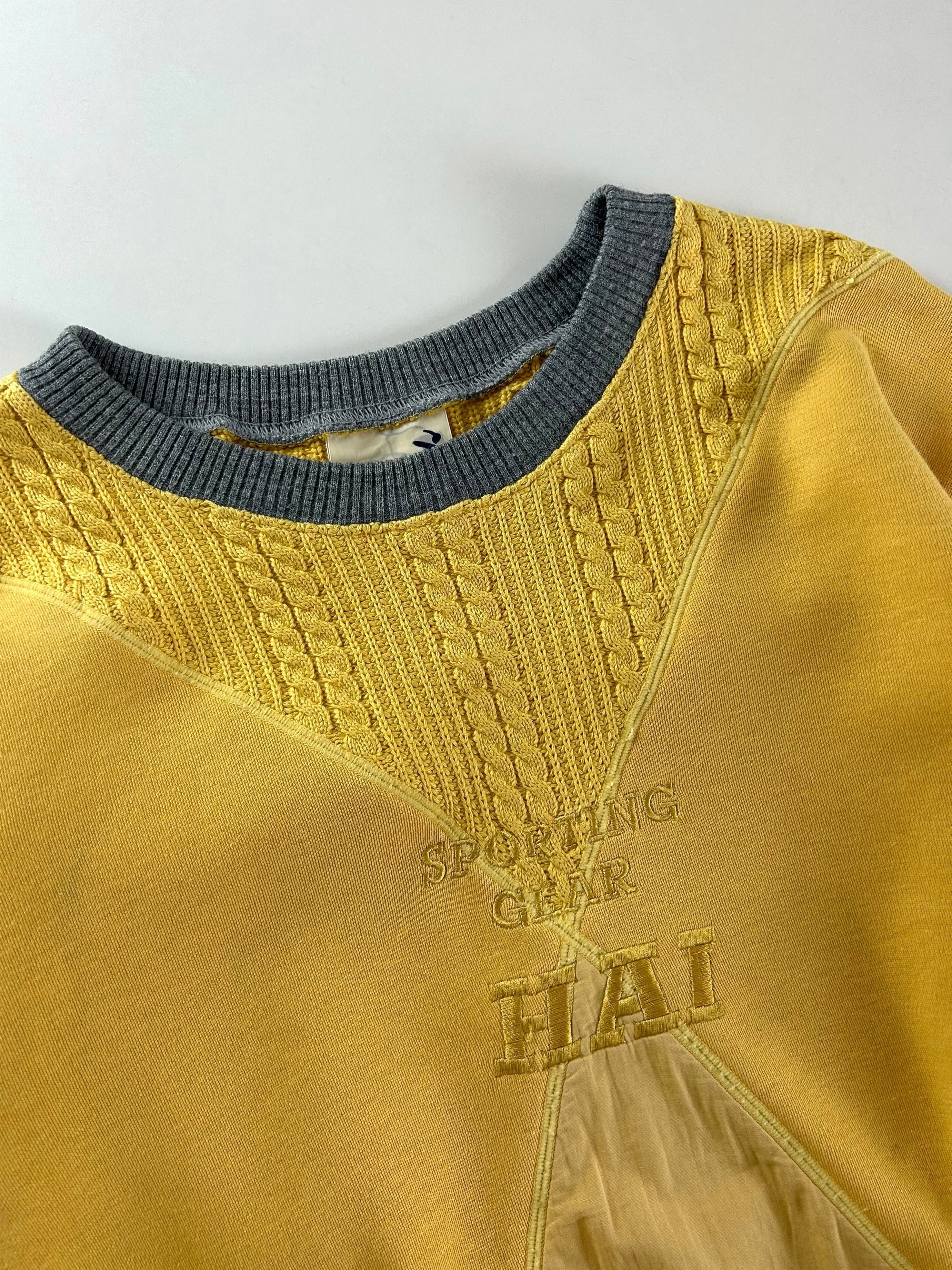 HAI SPORTING GEAR BY ISSEY MIYAKE CABLE KNITTED SWEATSHIRT