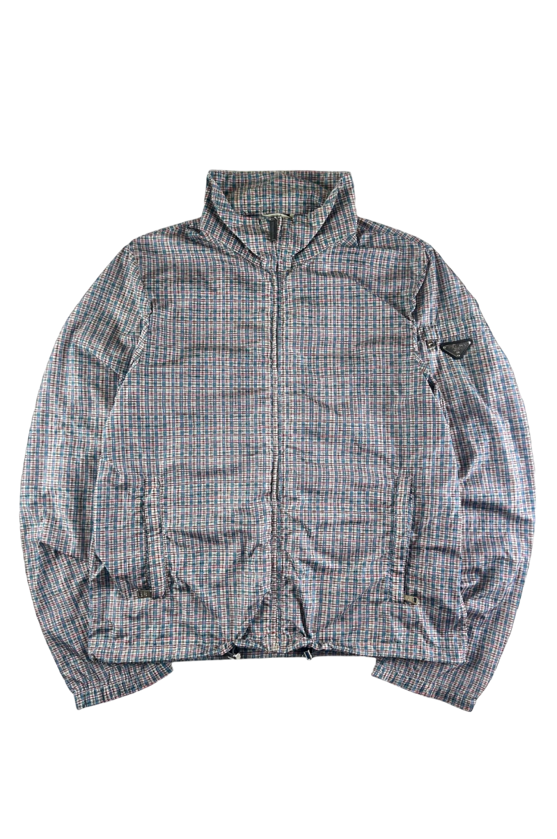 PRADA MILANO S/S 2013 CHECKED WINDBREAKER JACKET [M]