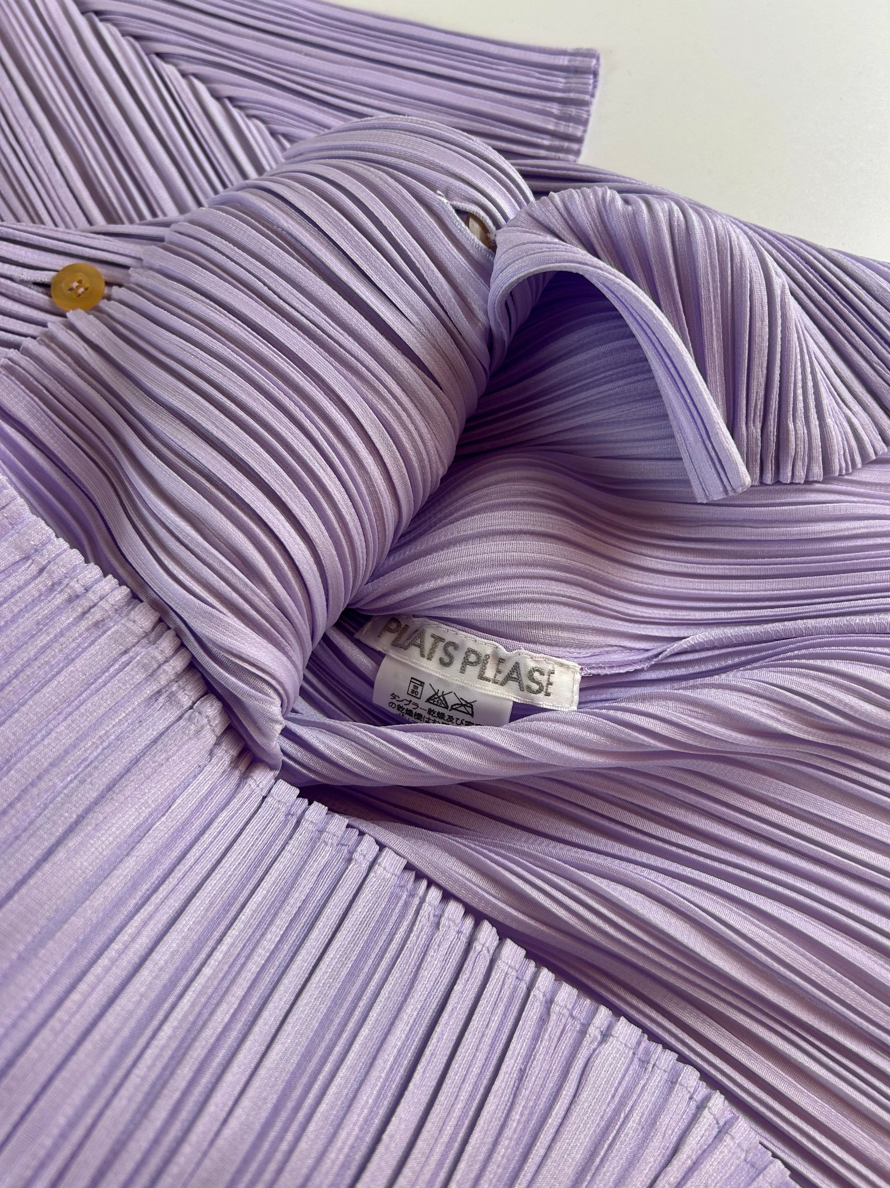 PLEATS PLEASE BY ISSEY MIYAKE LILAC SHORT SLEEVE TOP [M]