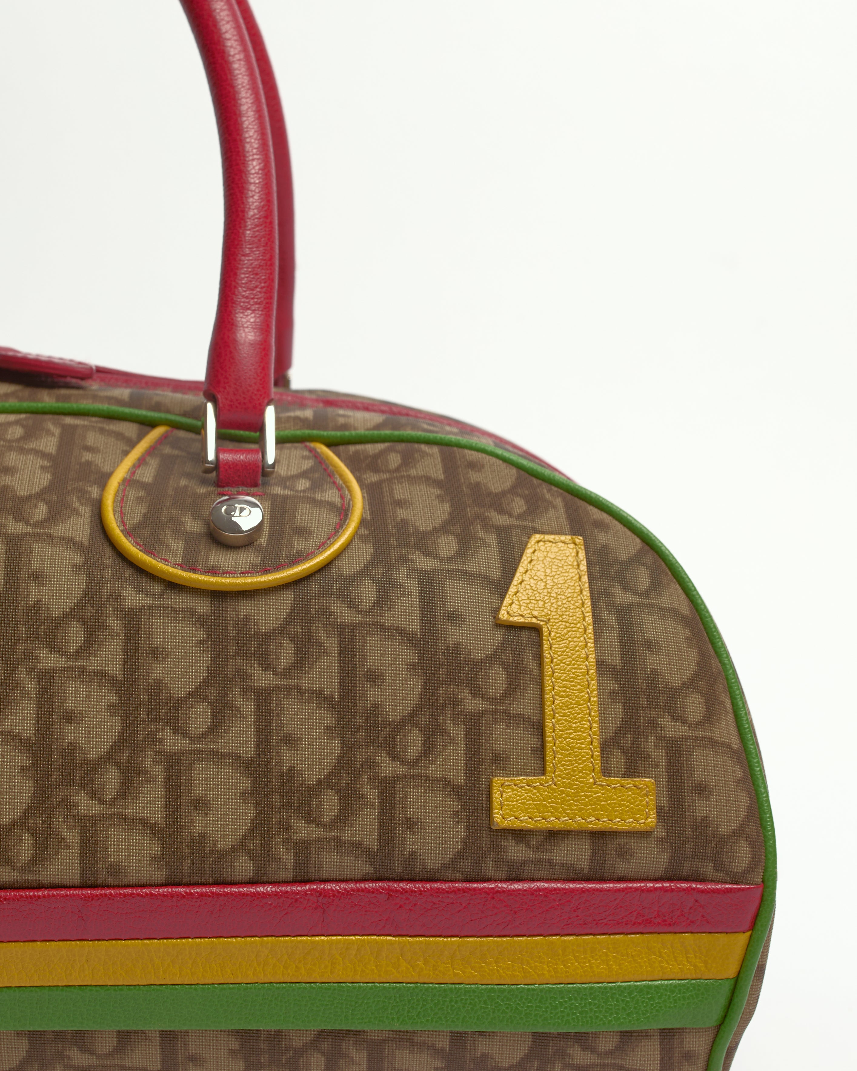 CHRISTAIN DIOR 2004 RASTA OBLIQUE BOWLER BAG