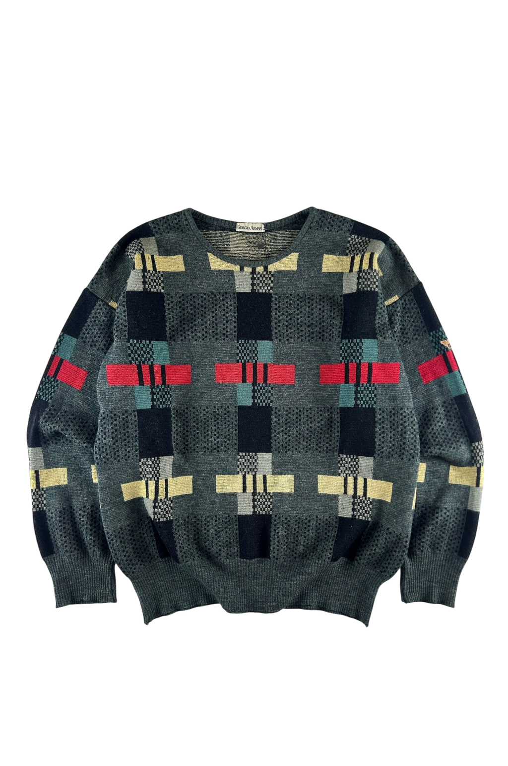 GIORGIO ARMANI 1980'S PRINTED KNITTED SWEATER [M]