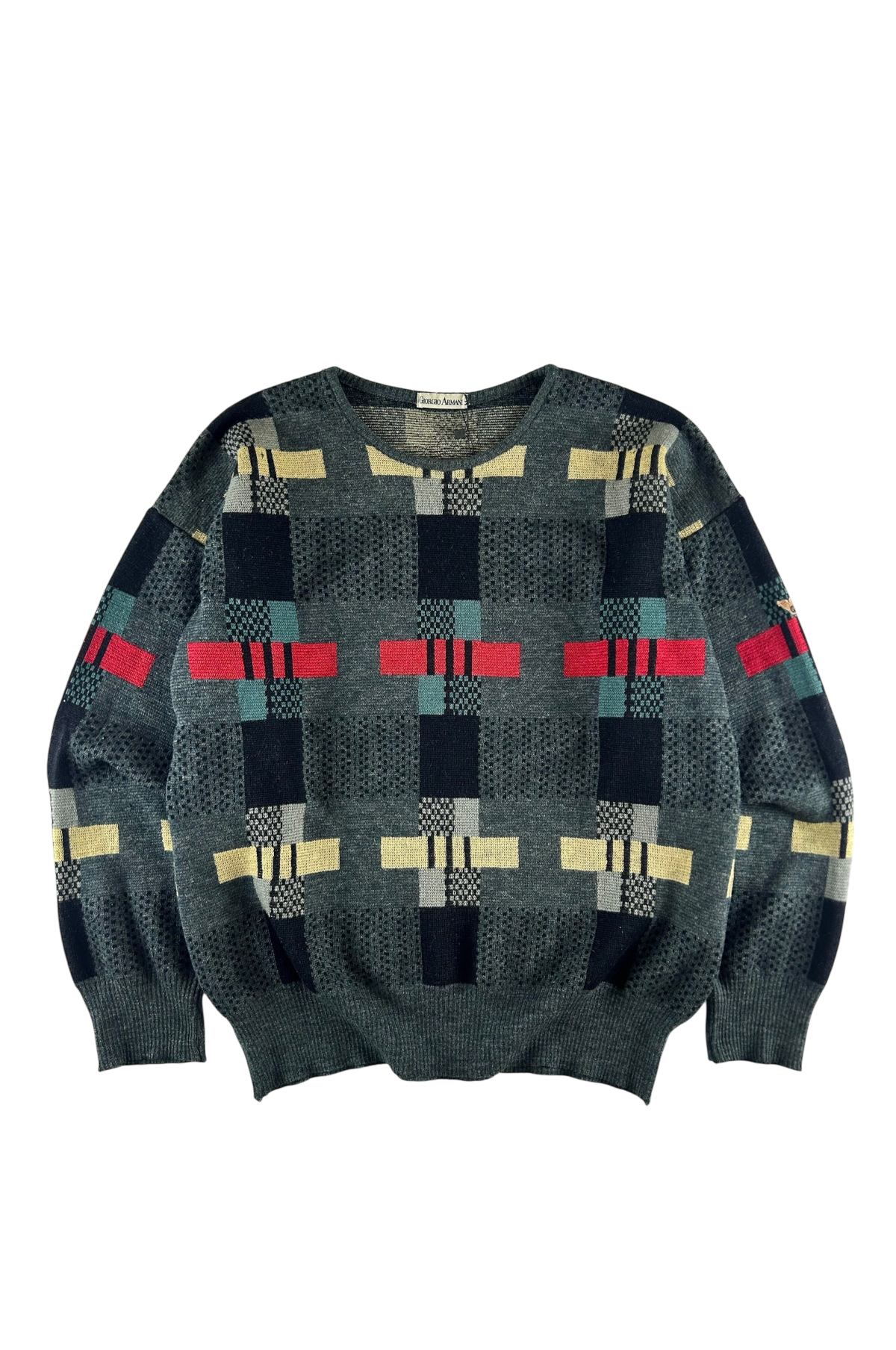 GIORGIO ARMANI 1980'S PRINTED KNITTED SWEATER [M]