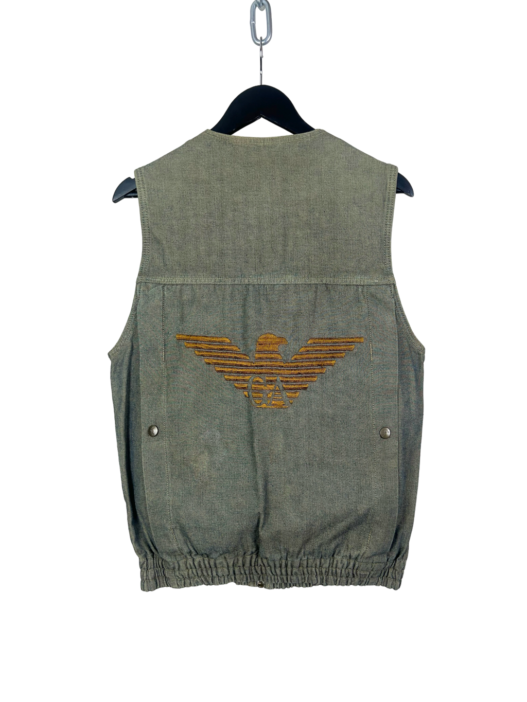 GIORGIO ARMANI 1980'S BACK LOGO VEST [M]