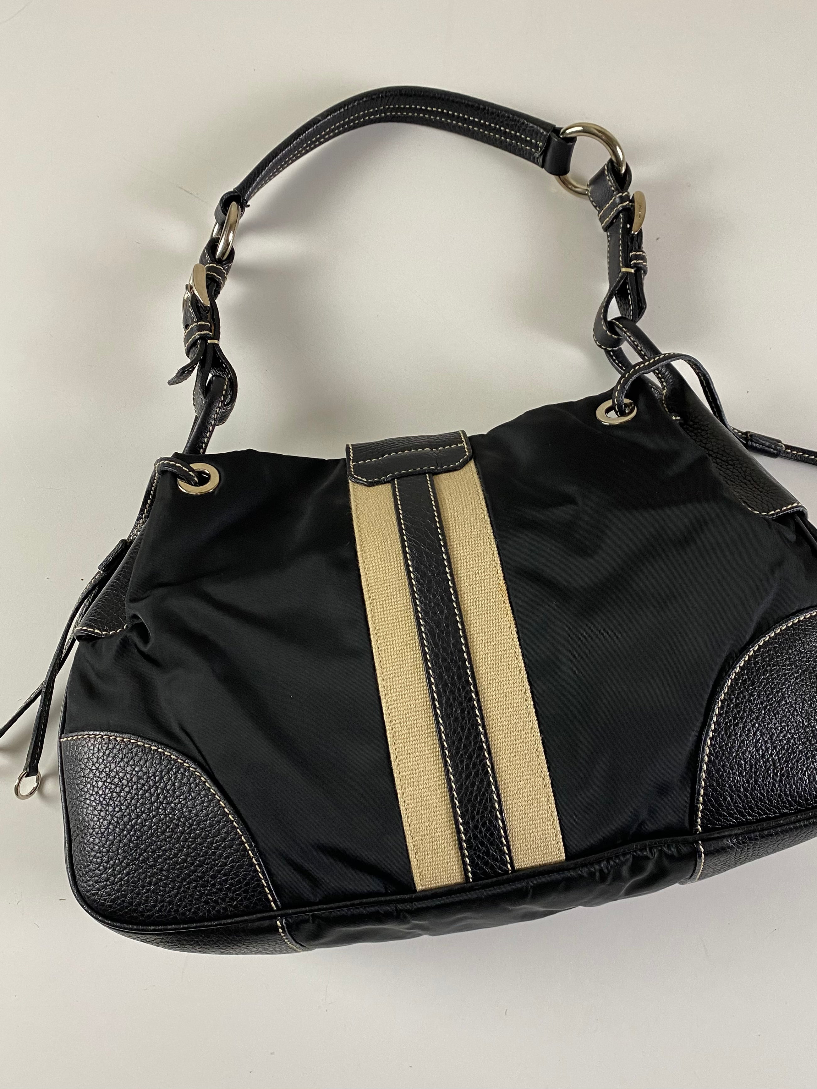 PRADA MILANO 2000S TESSUTO NYLON HOBO BUCKLE SHOULDER BAG