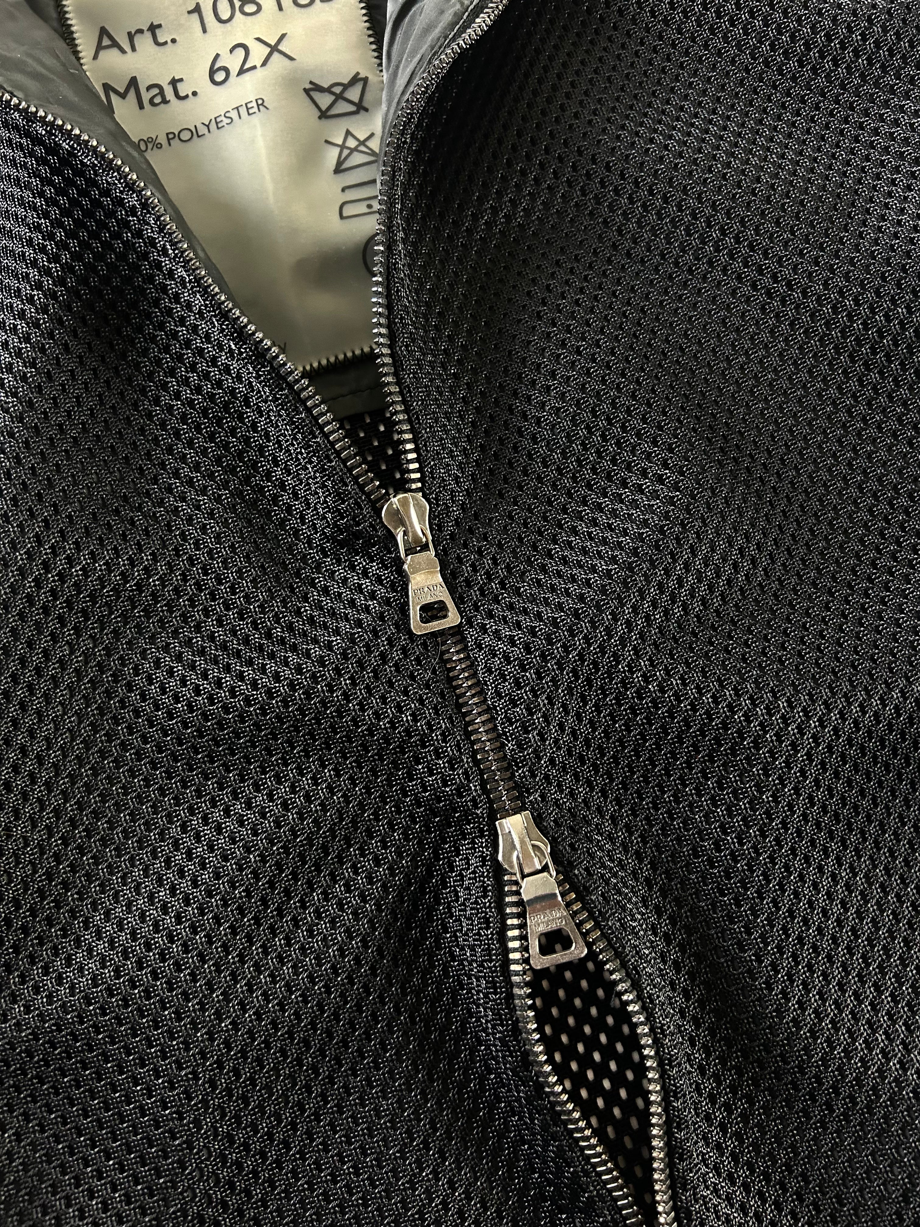 PRADA SPORT 2000'S PERFORATED BIKER JACKET [S]