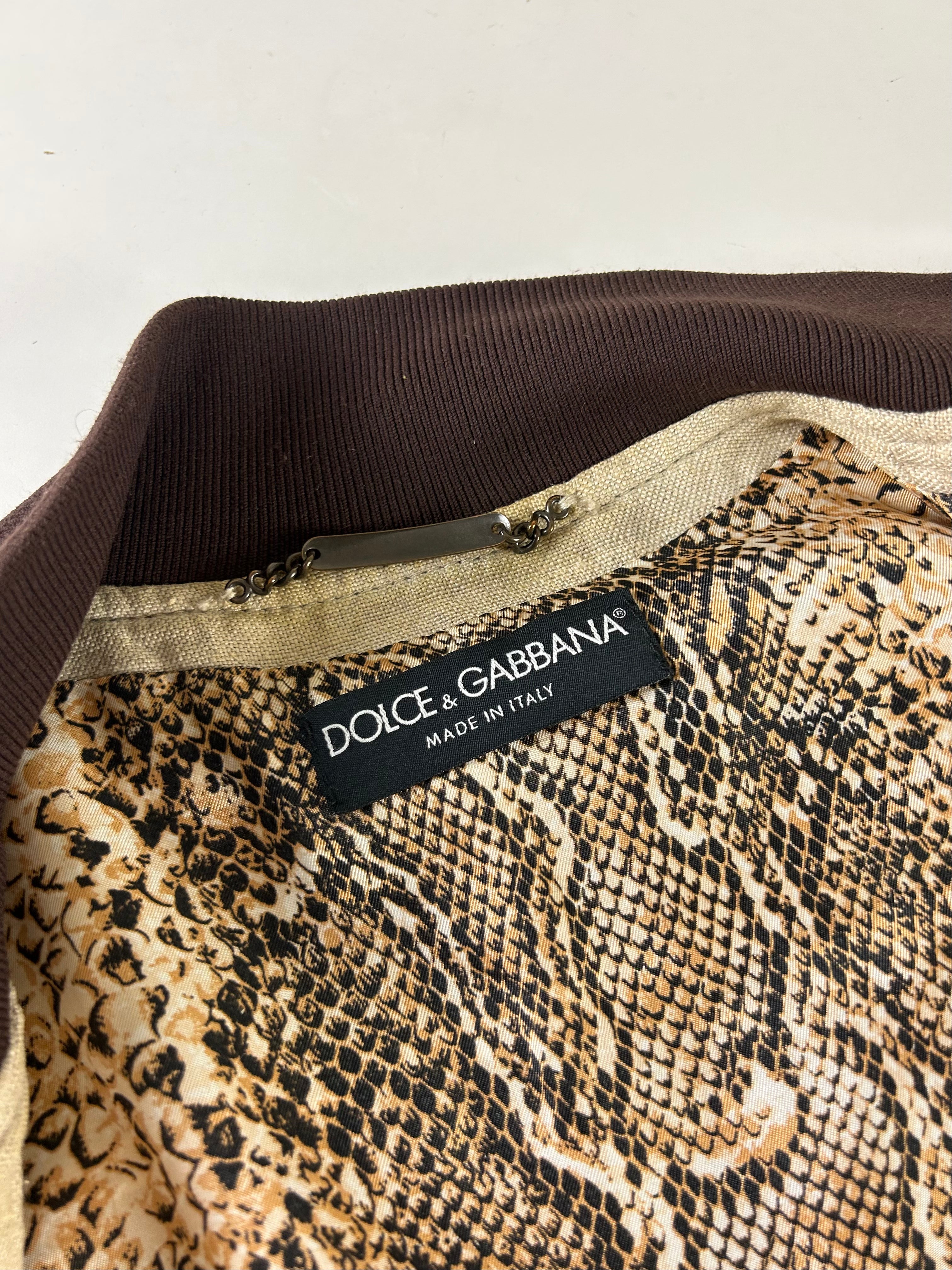 DOLCE AND GABBANA 2000'S MULTIPOCKET LINEN BOMBER JACKET [M]