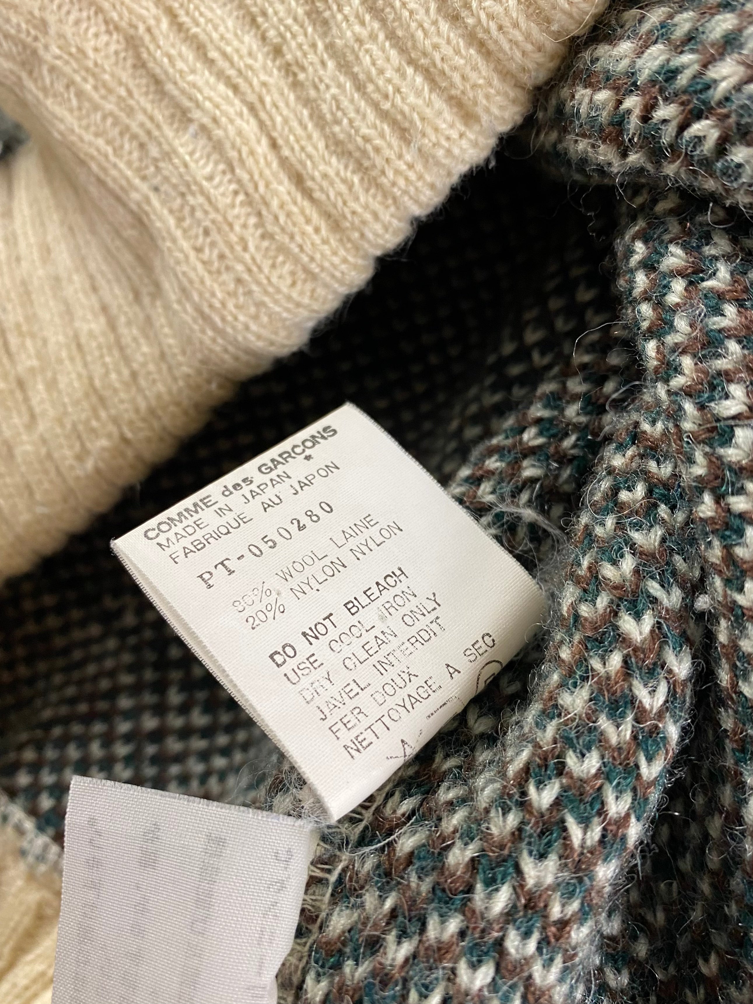 COMME DES GARÇONS PLAID PATTERN KNITTED SWEATER [M]