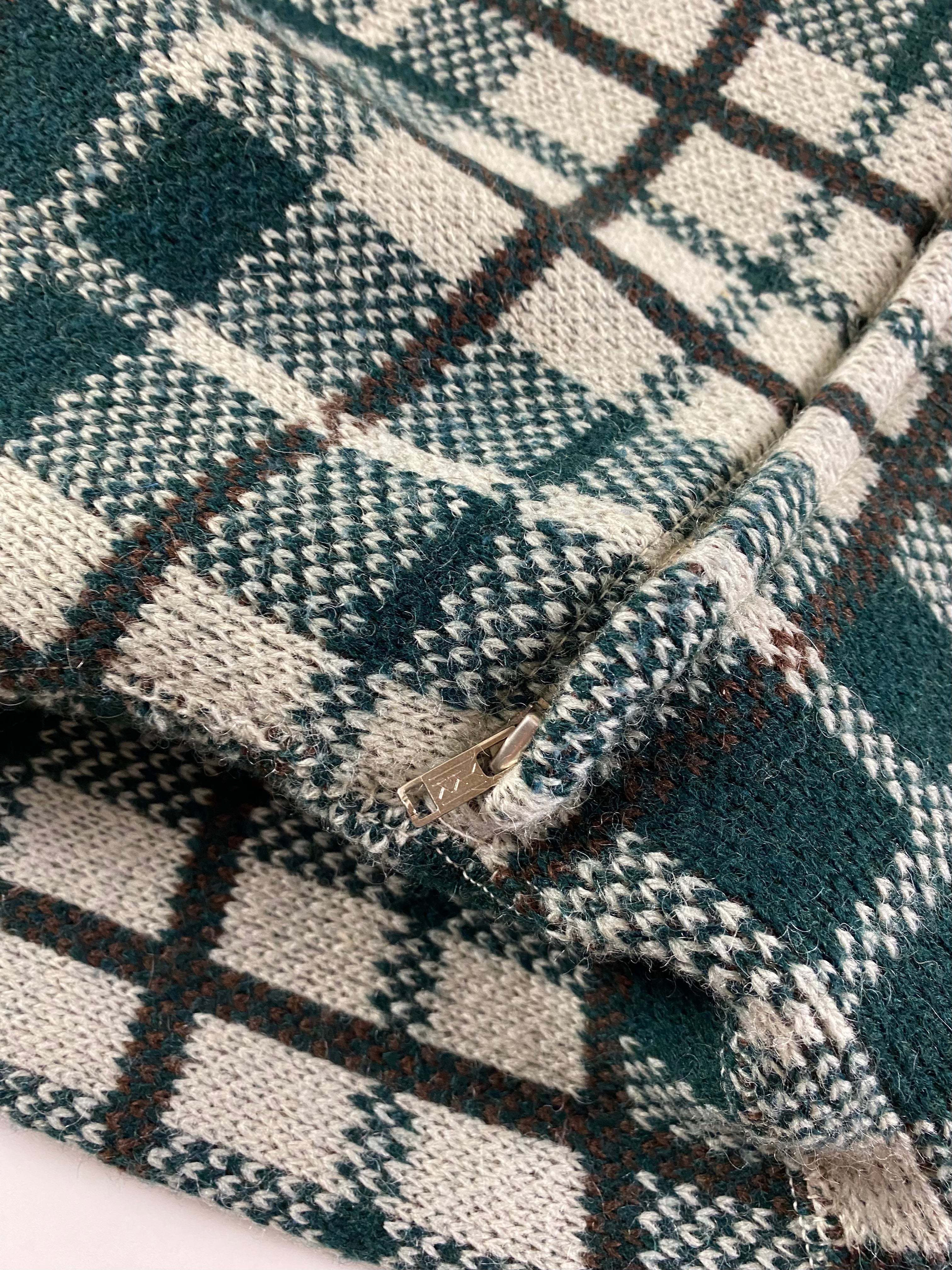 COMME DES GARÇONS PLAID PATTERN KNITTED SWEATER [M]