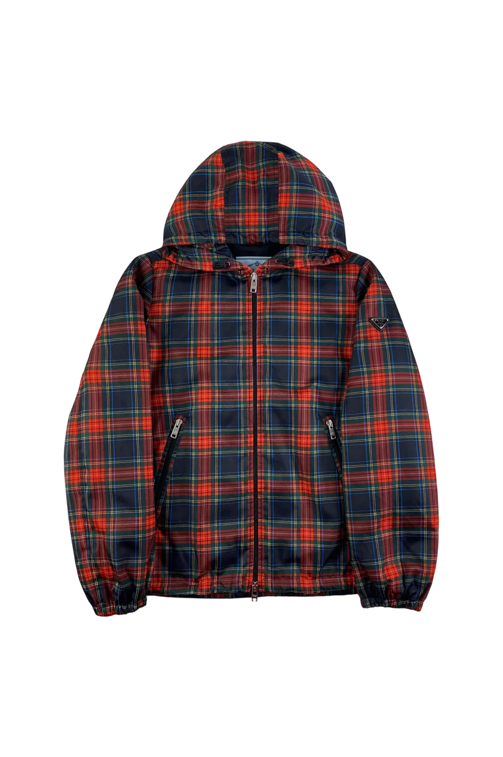 PRADA MILANO TARTAN HOODED JACKET [S]