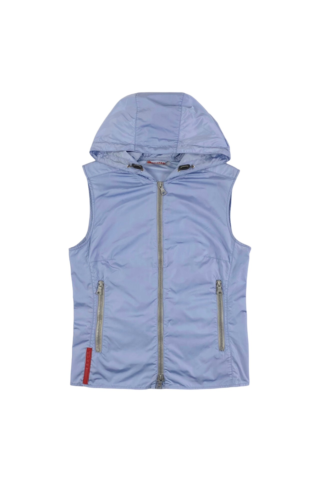 PRADA SPORT LIGHTWEIGHT NYLON HOODED WAISTCOAT [S]