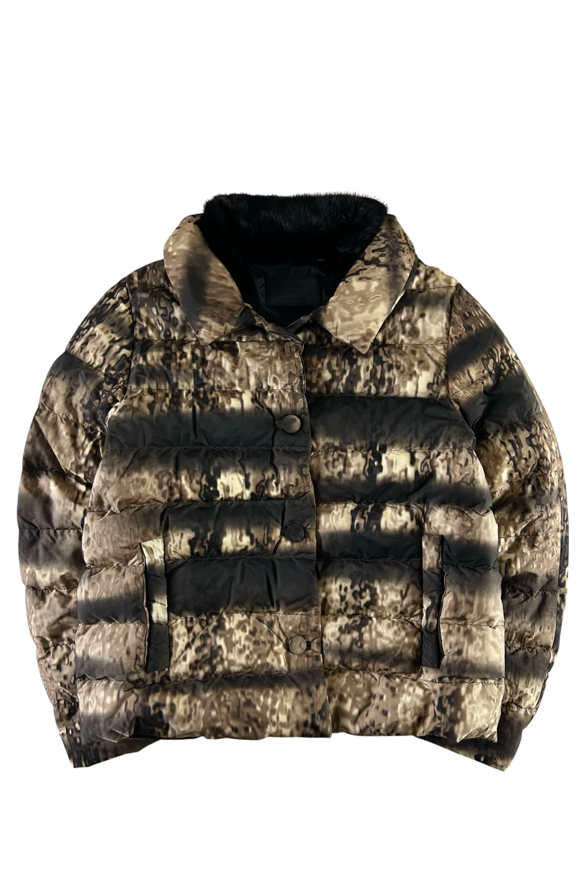 PRADA MILANO F/W 2004 PRINTED PUFFER JACKET [M]