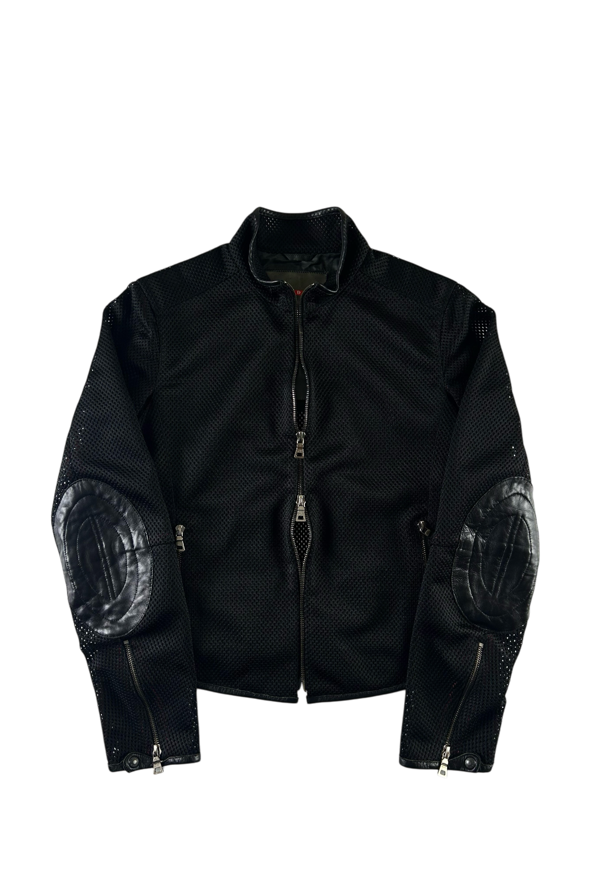 PRADA SPORT 2000'S PERFORATED BIKER JACKET [S]